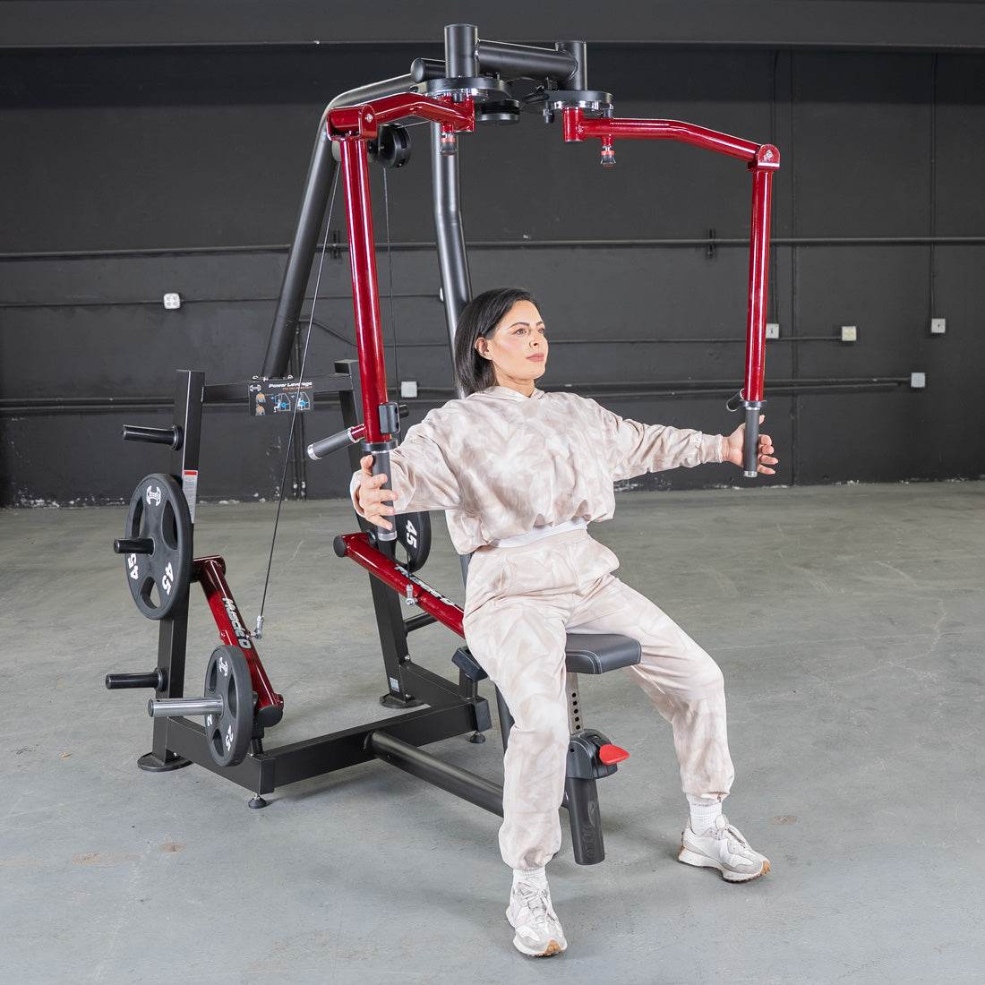 Power Leverage V2 Seated Pec Fly / Rear Delt Combo - Plate Loaded - Weight Storage Included - Machine Horizon