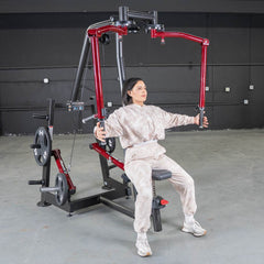 Power Leverage V2 Seated Pec Fly / Rear Delt Combo - Plate Loaded - Weight Storage Included - Machine Horizon