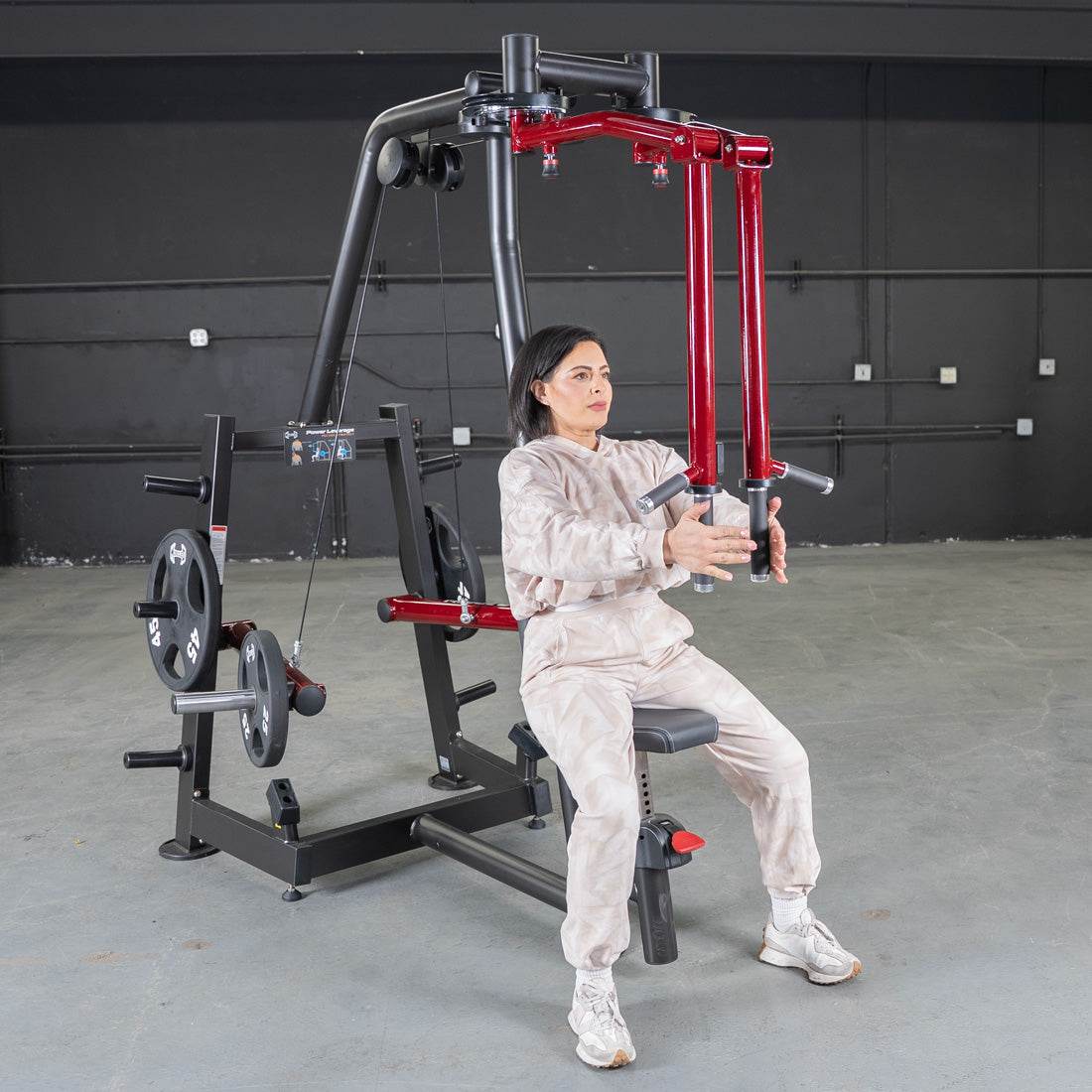 Power Leverage V2 Seated Pec Fly / Rear Delt Combo - Plate Loaded - Weight Storage Included - Machine Horizon