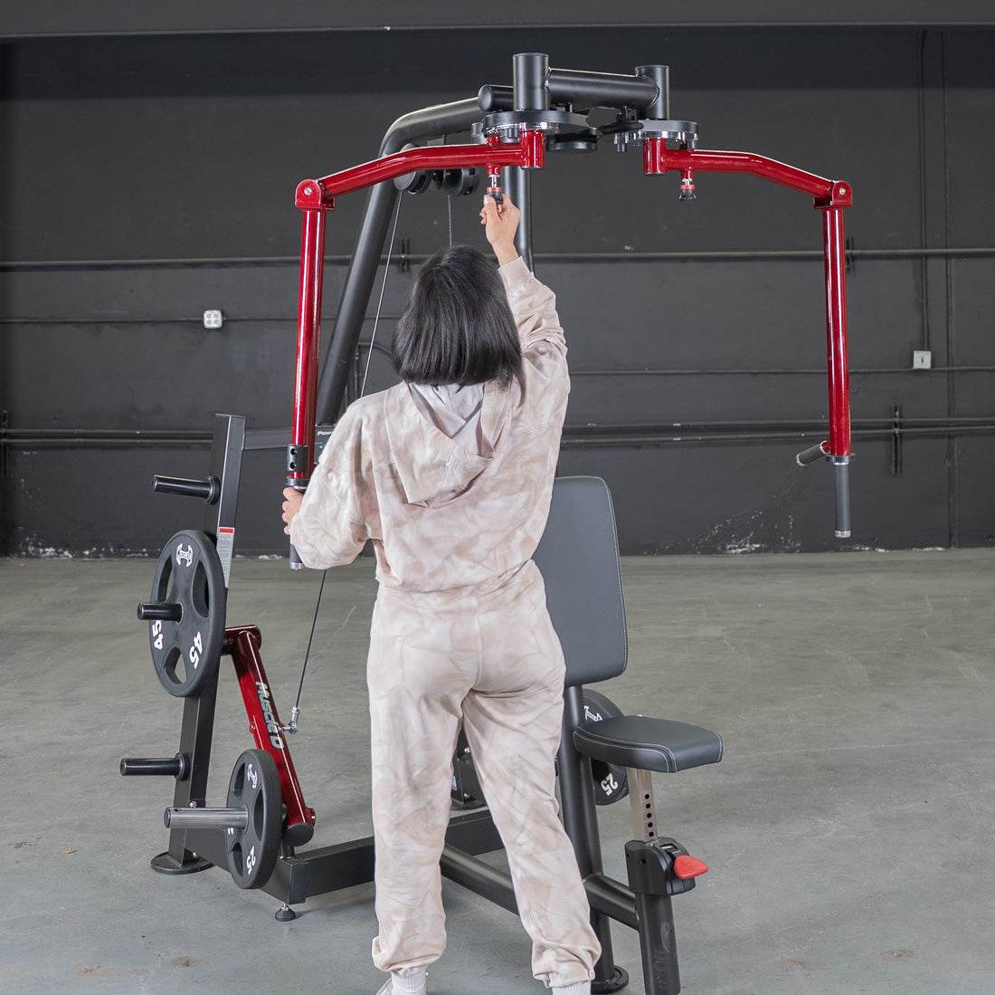 Power Leverage V2 Seated Pec Fly / Rear Delt Combo - Plate Loaded - Weight Storage Included - Machine Horizon