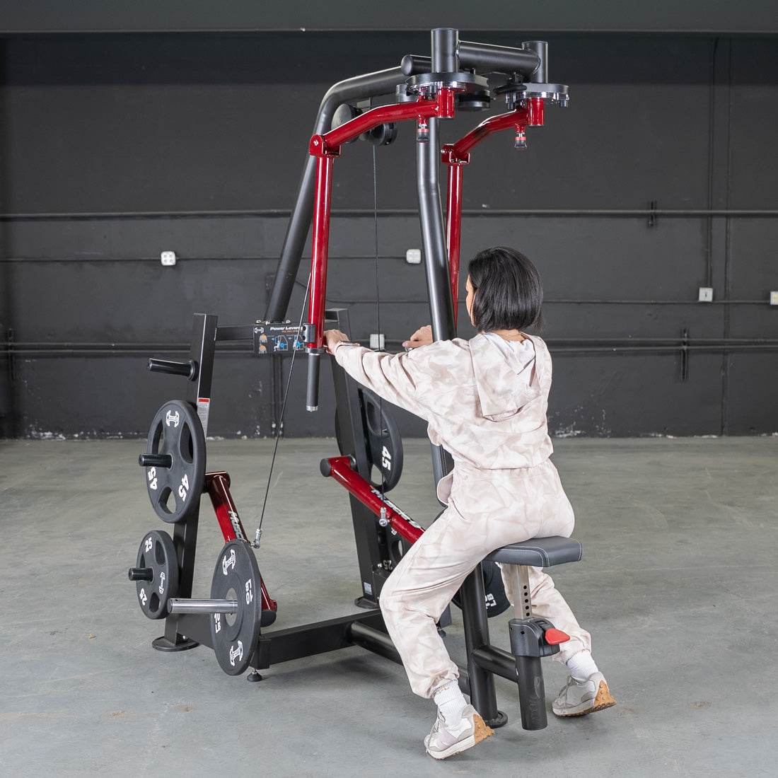 Power Leverage V2 Seated Pec Fly / Rear Delt Combo - Plate Loaded - Weight Storage Included - Machine Horizon