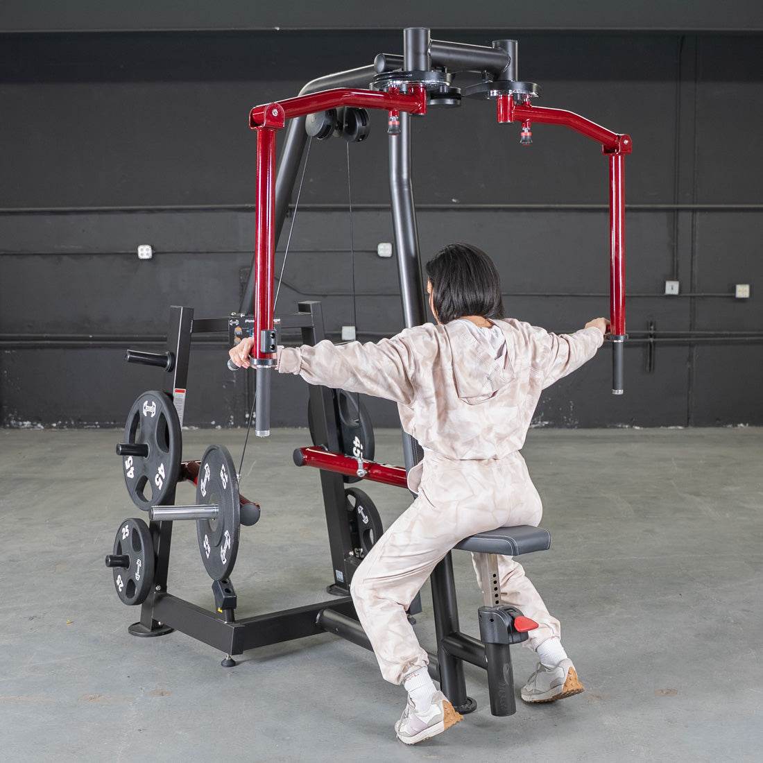 Power Leverage V2 Seated Pec Fly / Rear Delt Combo - Plate Loaded - Weight Storage Included - Machine Horizon