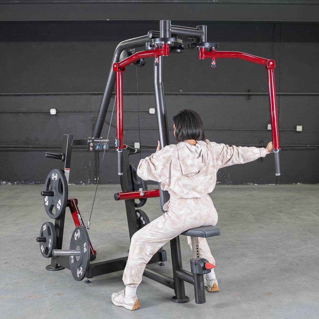 Power Leverage V2 Seated Pec Fly / Rear Delt Combo - Plate Loaded - Weight Storage Included - Machine Horizon