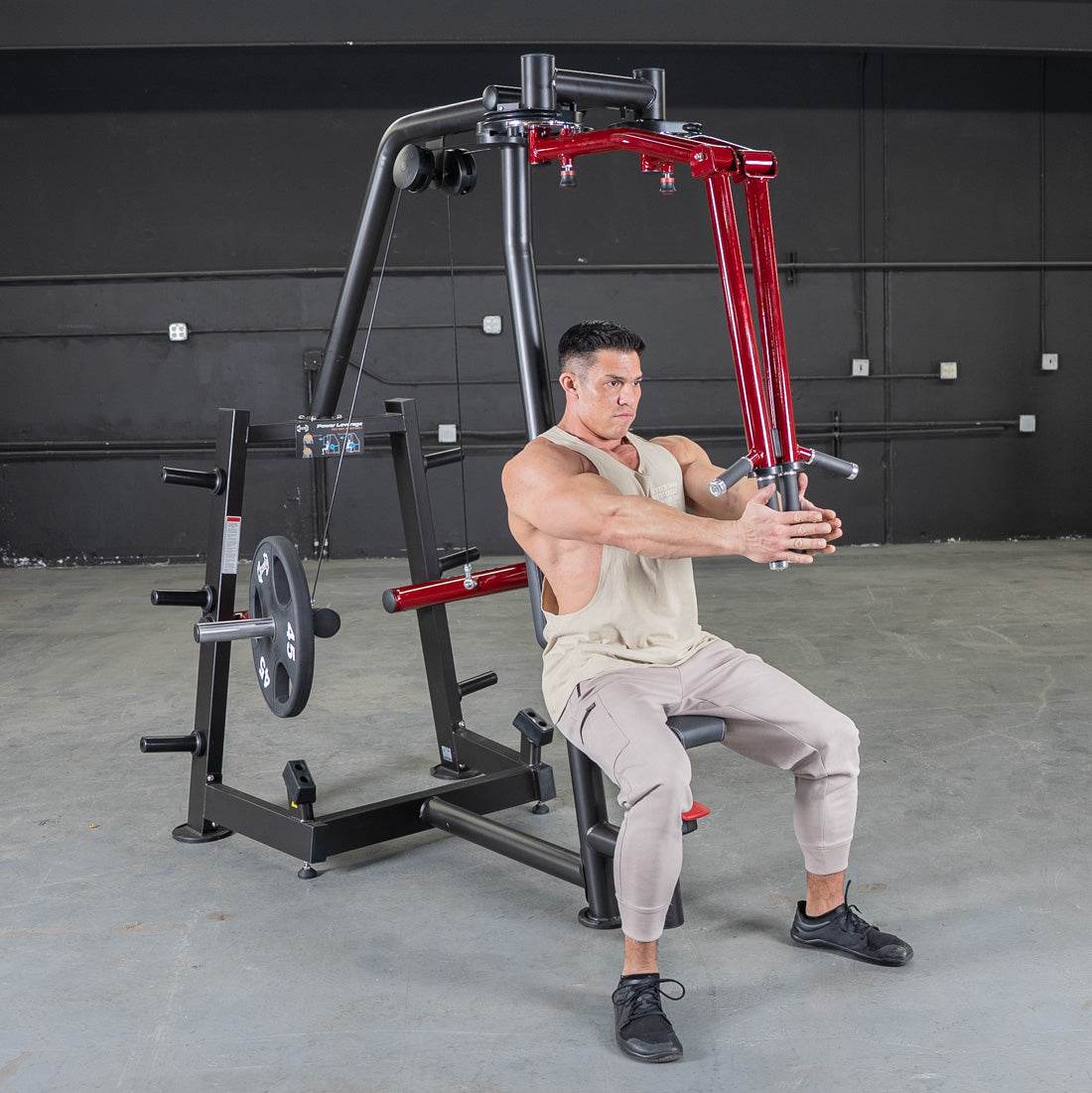Power Leverage V2 Seated Pec Fly / Rear Delt Combo - Plate Loaded - Weight Storage Included - Machine Horizon