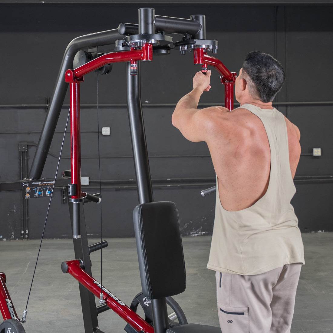 Power Leverage V2 Seated Pec Fly / Rear Delt Combo - Plate Loaded - Weight Storage Included - Machine Horizon
