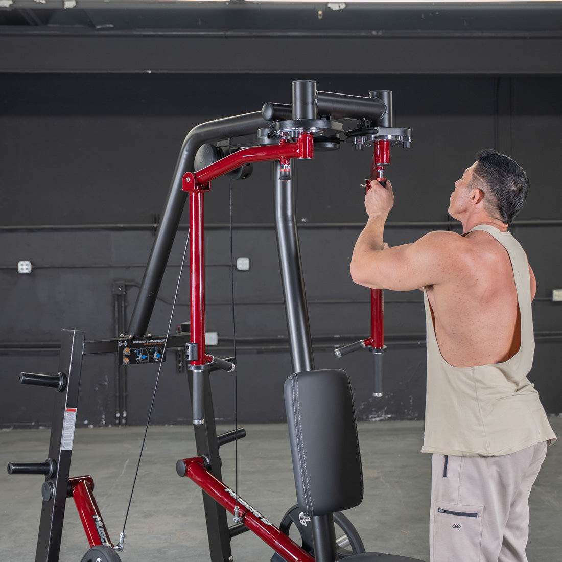 Power Leverage V2 Seated Pec Fly / Rear Delt Combo - Plate Loaded - Weight Storage Included - Machine Horizon