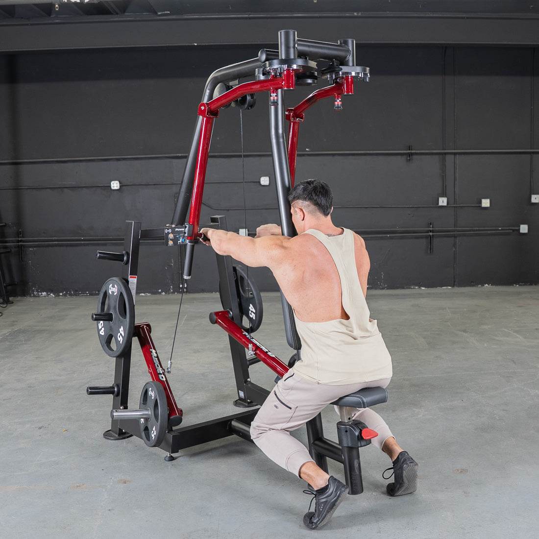 Power Leverage V2 Seated Pec Fly / Rear Delt Combo - Plate Loaded - Weight Storage Included - Machine Horizon