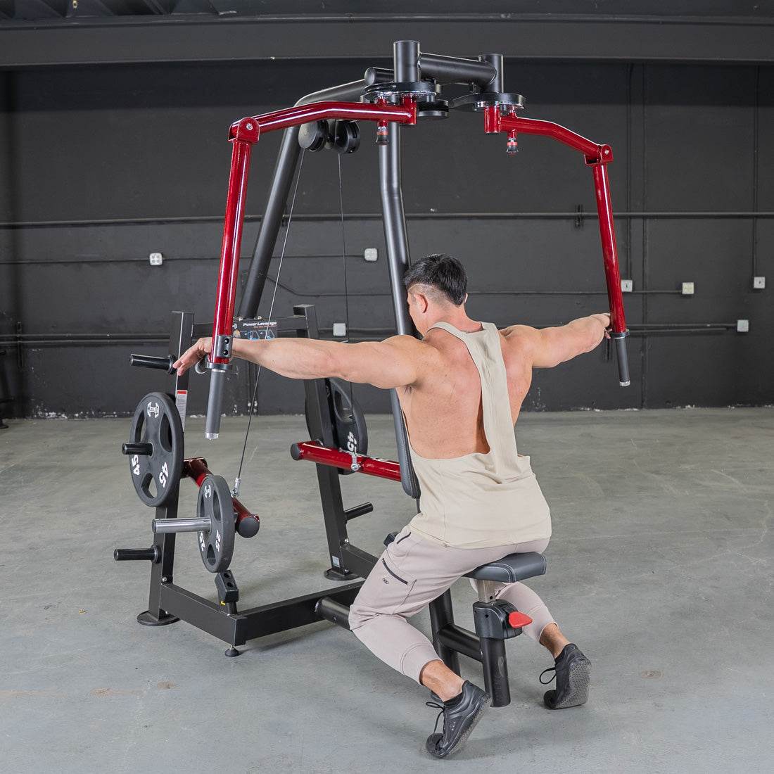 Power Leverage V2 Seated Pec Fly / Rear Delt Combo - Plate Loaded - Weight Storage Included - Machine Horizon