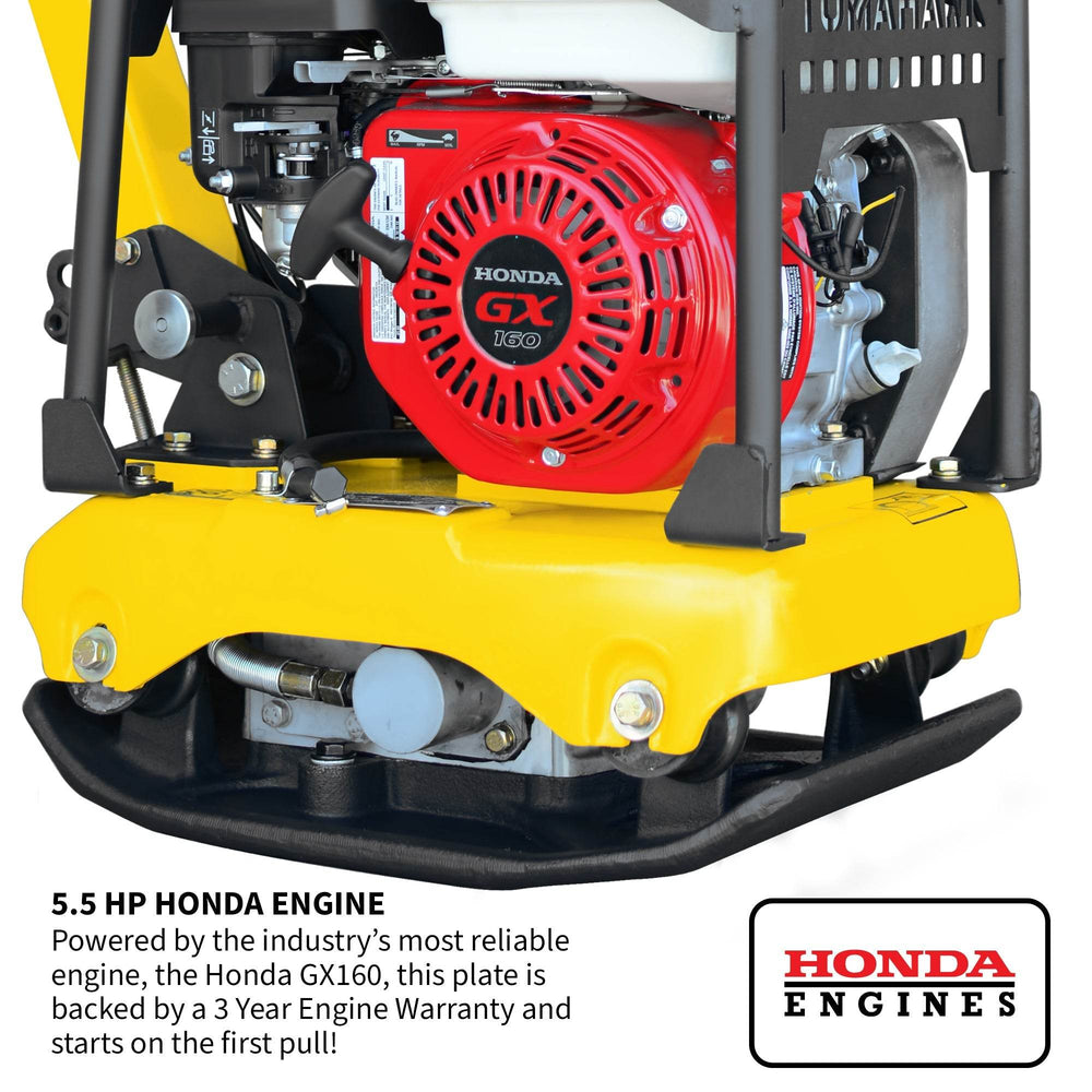 Tomahawk 5.5 HP Honda Reverse Plate Compactor 19x14 Plate for Asphalt, Aggregate, Cohesive Soil Compaction - Machine Horizon