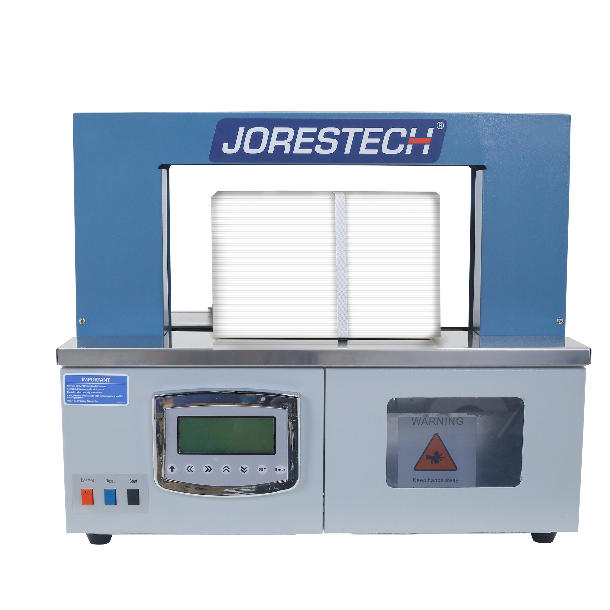 Jores Technologies Semi-Automatic Table Top Paper/Plastic Banding Machine