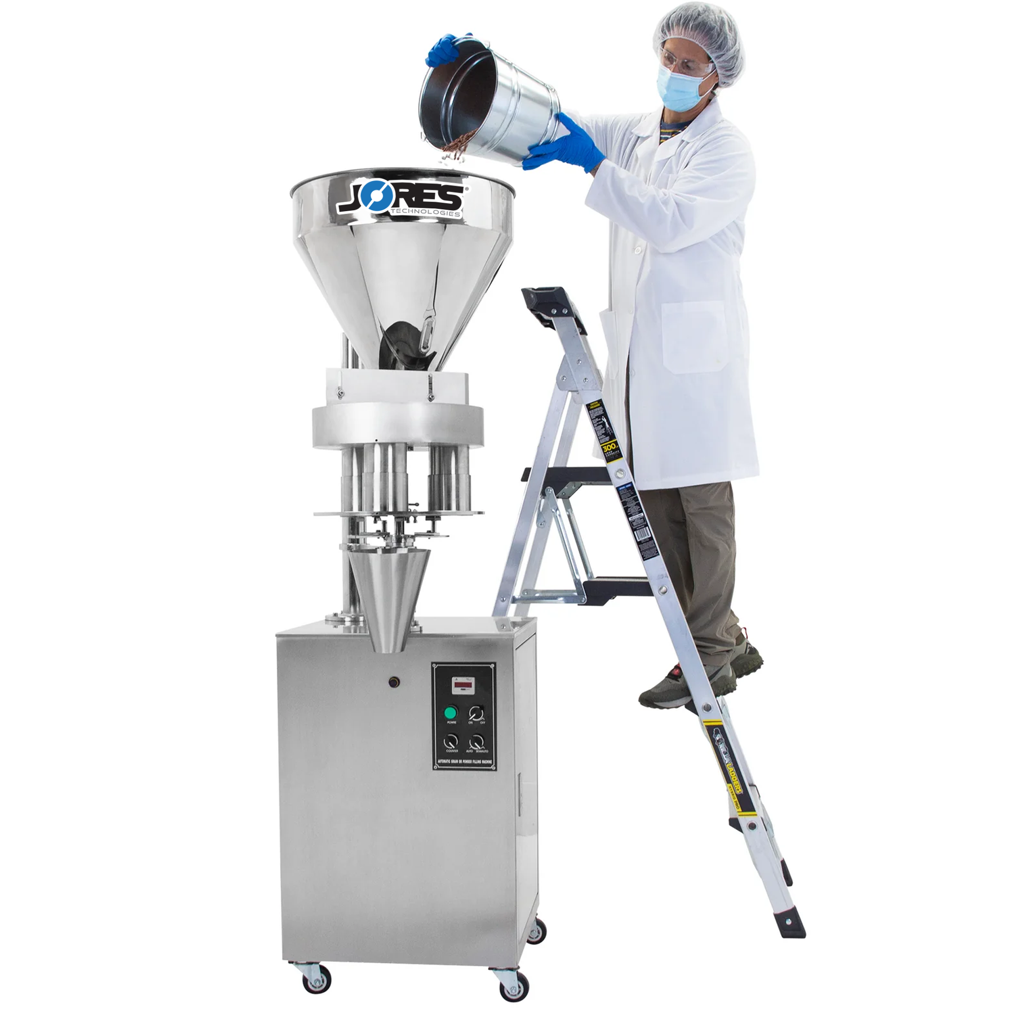 Jores Technologies Semi-Automatic Volumetric Filler for Free-Flowing Products – 1000 ml