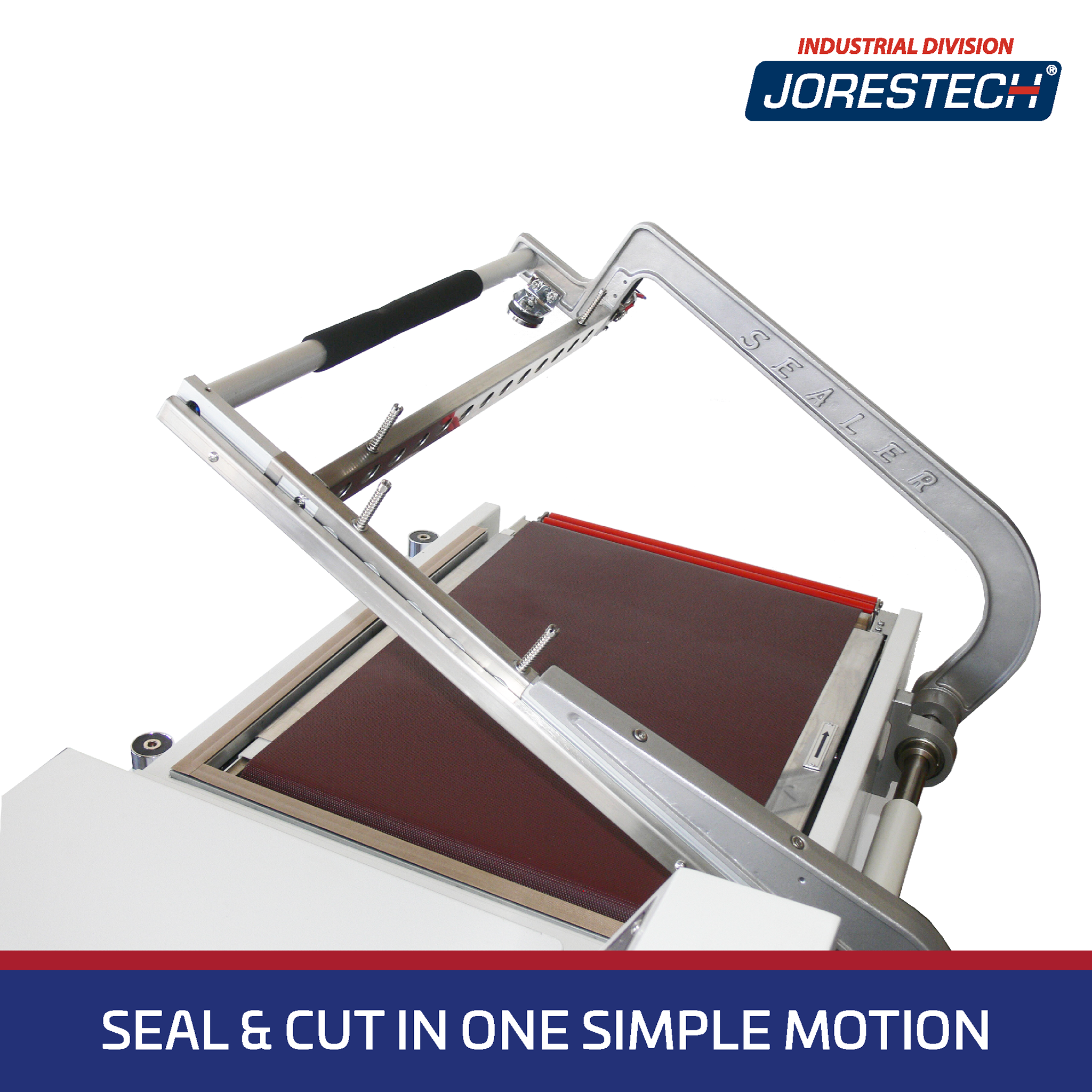 Jores Technologies Shrink Film L Bar Sealer with Conveyor – 30” x 21”
