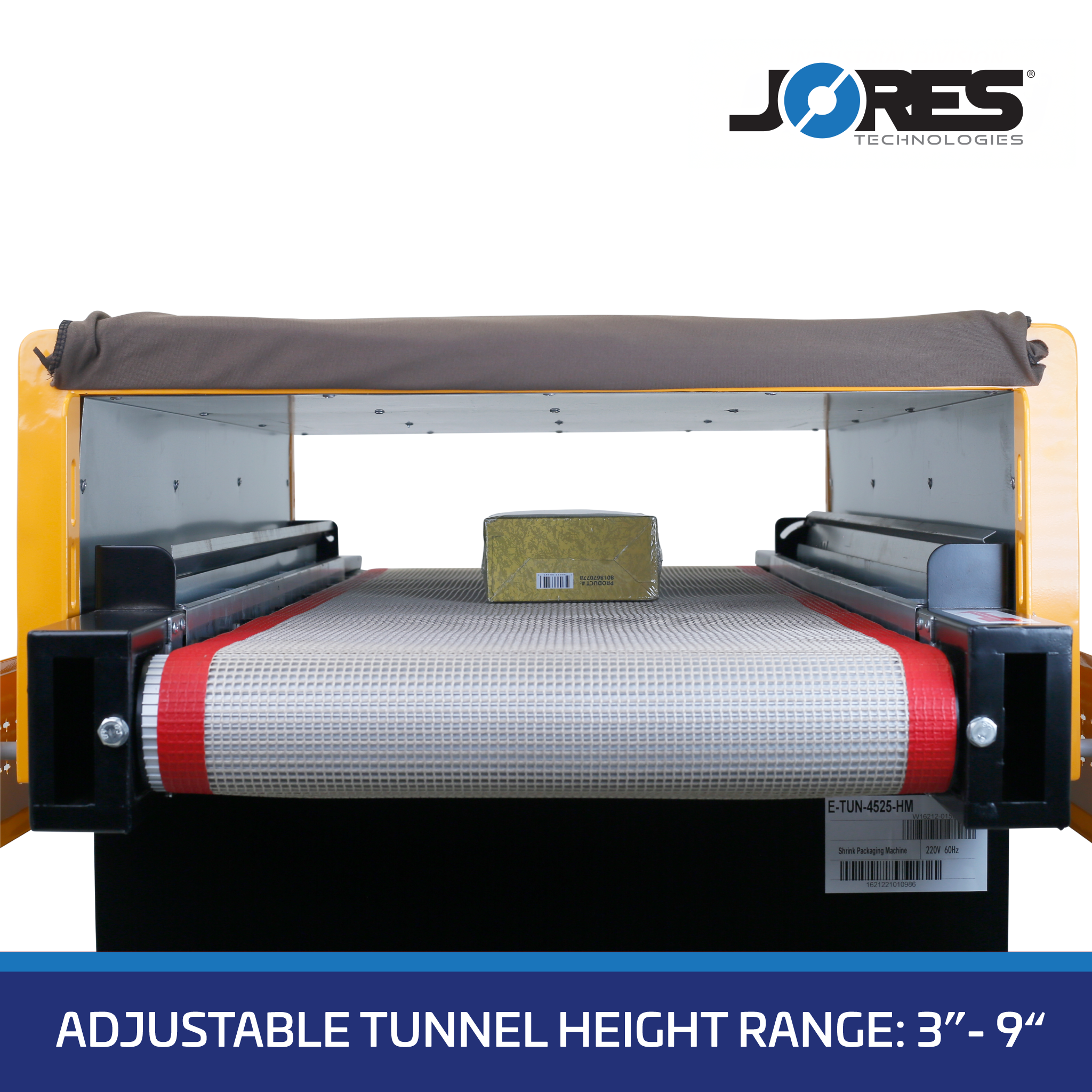 Jores Technologies Shrink Wrapping Heat Tunnel with Mesh Belt – 9” X 15”