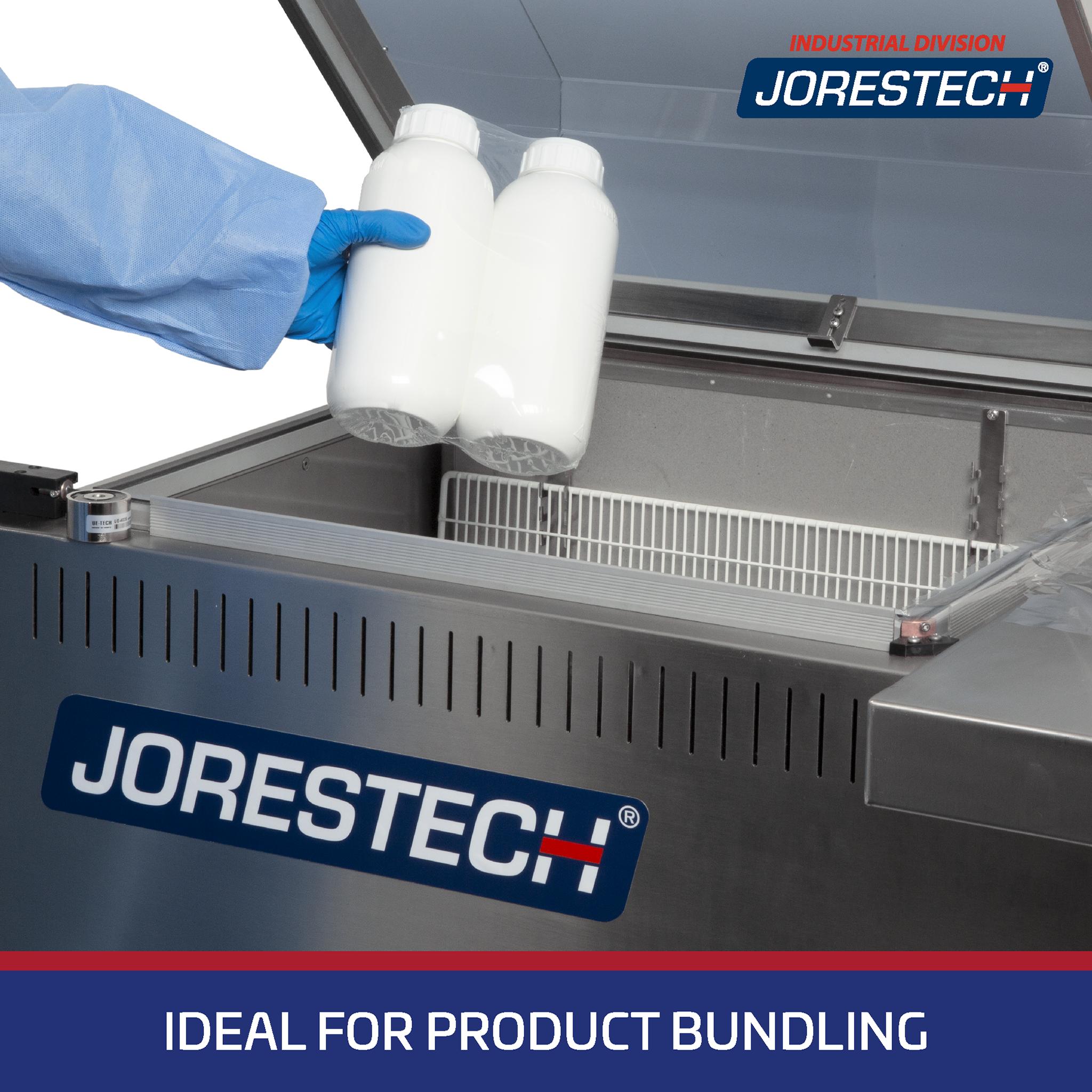Jores Technologies Stainless Steel Chamber Shrink Wrapping System with Heater and Sealer All-in-One – 22” X 16”