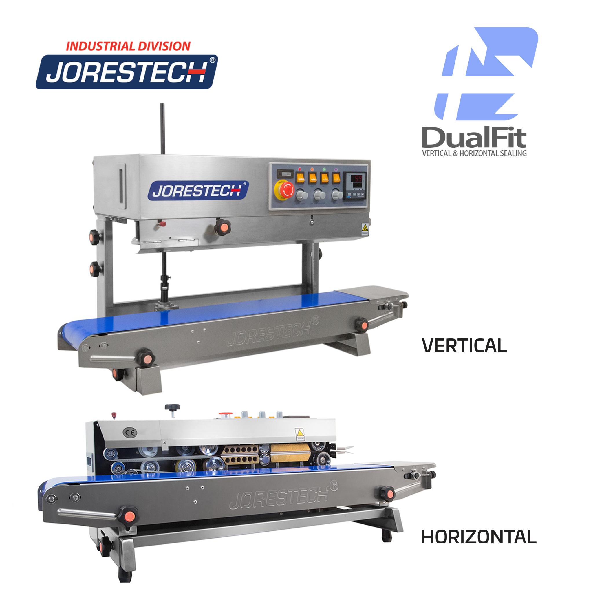 Jores Technologies Stainless Steel Digital Continuous Band Sealer 800I with Coder