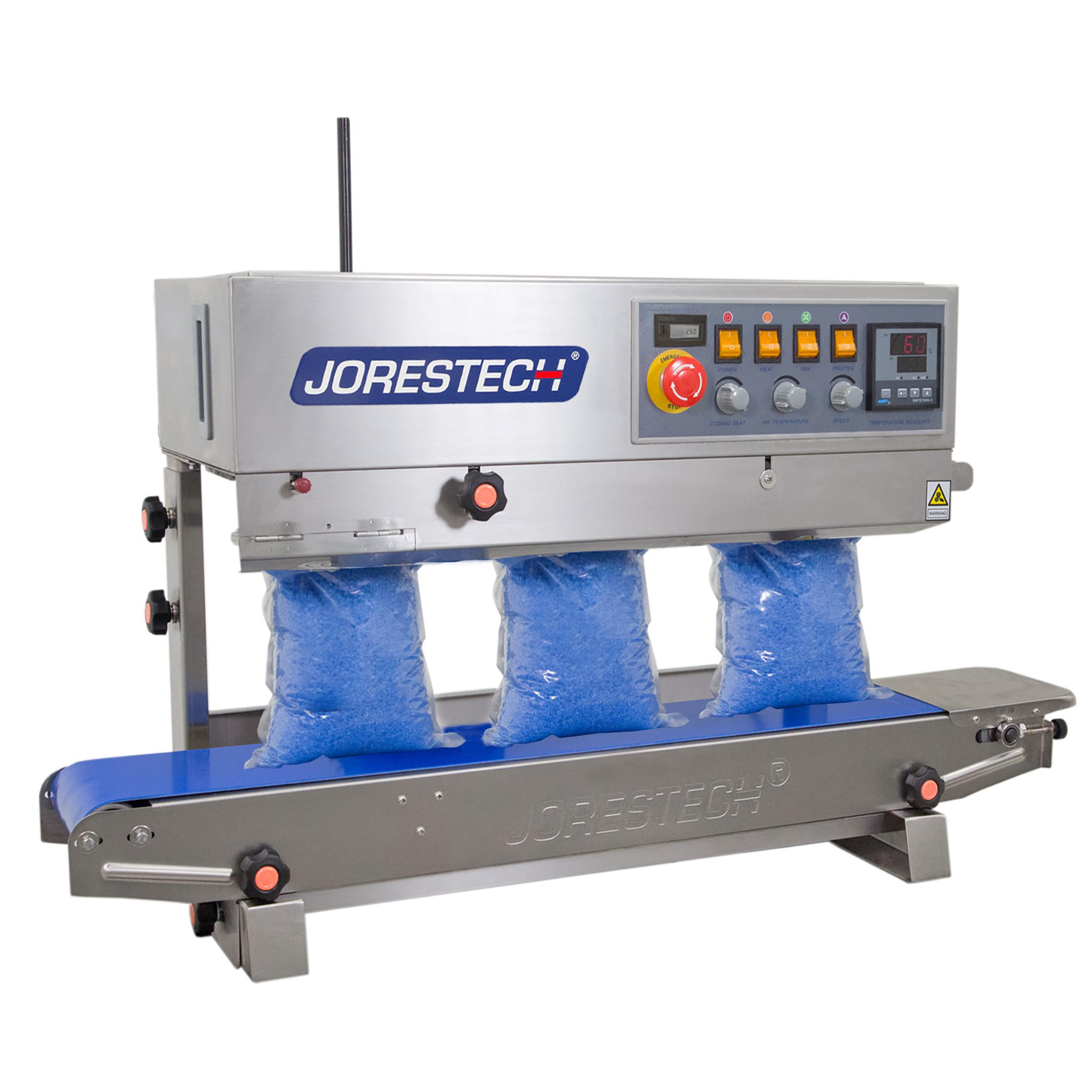 Jores Technologies Stainless Steel Digital Continuous Band Sealer 800I with Coder