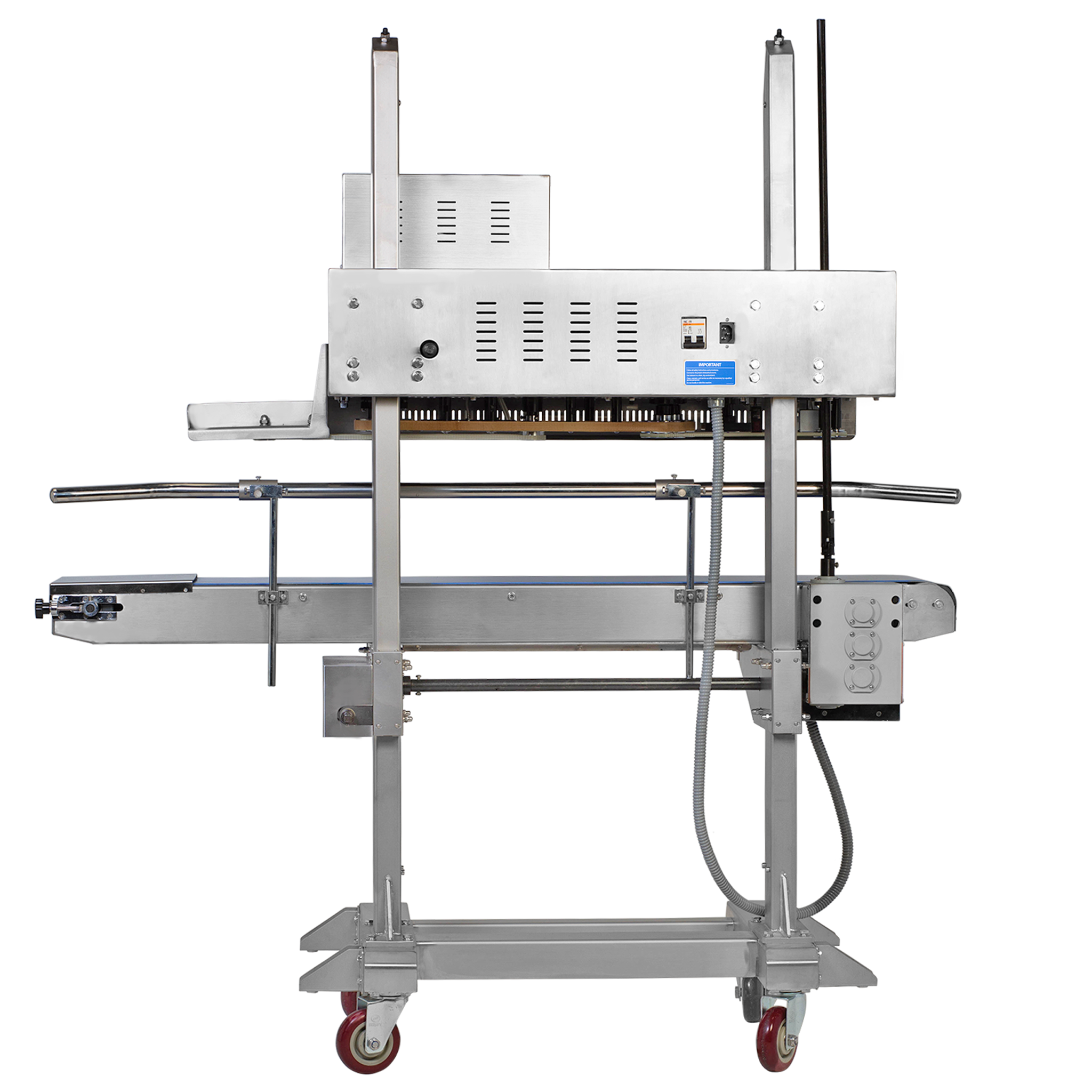 Jores Technologies 220V Stainless Steel Digital Vertical Continuous Band Sealer 1010 with Coder