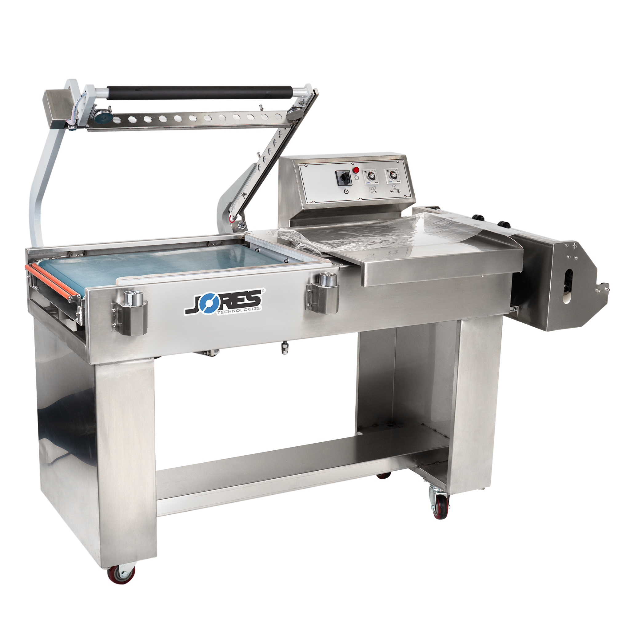 Jores Technologies Stainless Steel L Bar Film Sealer with Conveyor – 19” x 17”