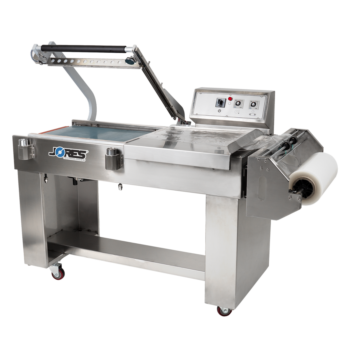 Jores Technologies Stainless Steel L Bar Film Sealer with Conveyor – 19” x 17”