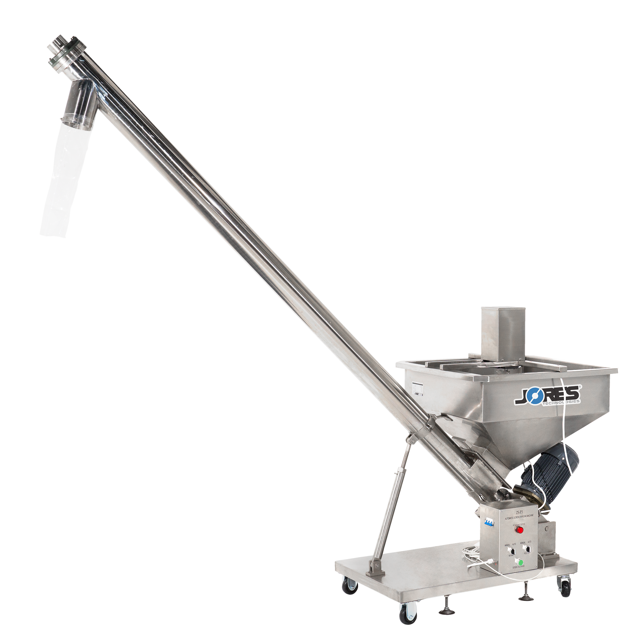 Jores Technologies Stainless Steel Powder Screw Elevator with Agitator