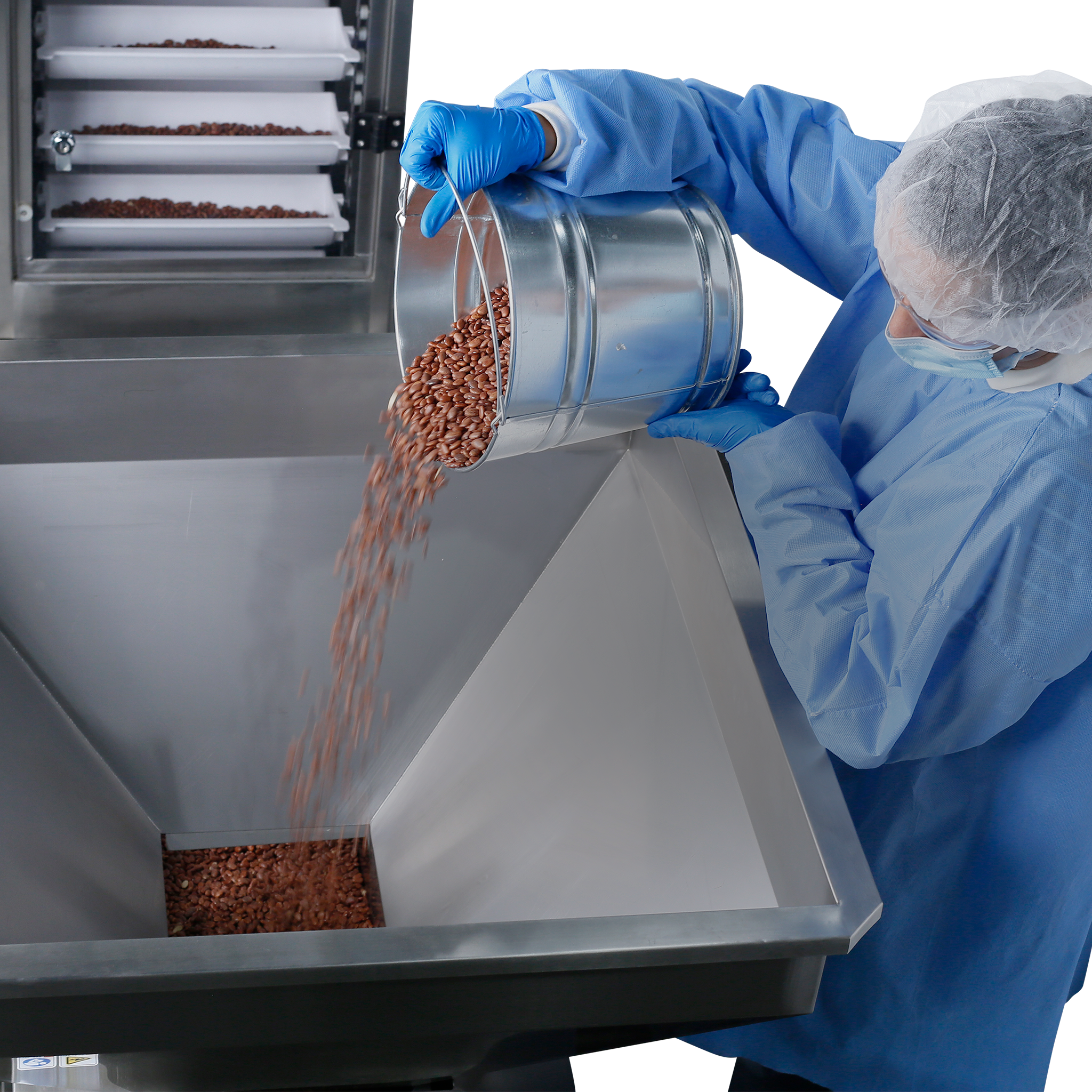 Jores Technologies Stainless Steel Vibratory Hopper Feeder for Bucket Elevator