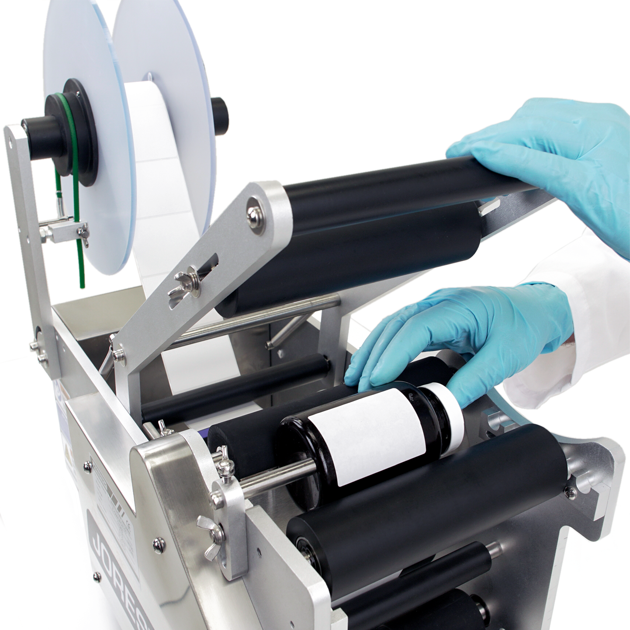 Jores Technologies Semi-Automatic Label Applicator for Round Containers