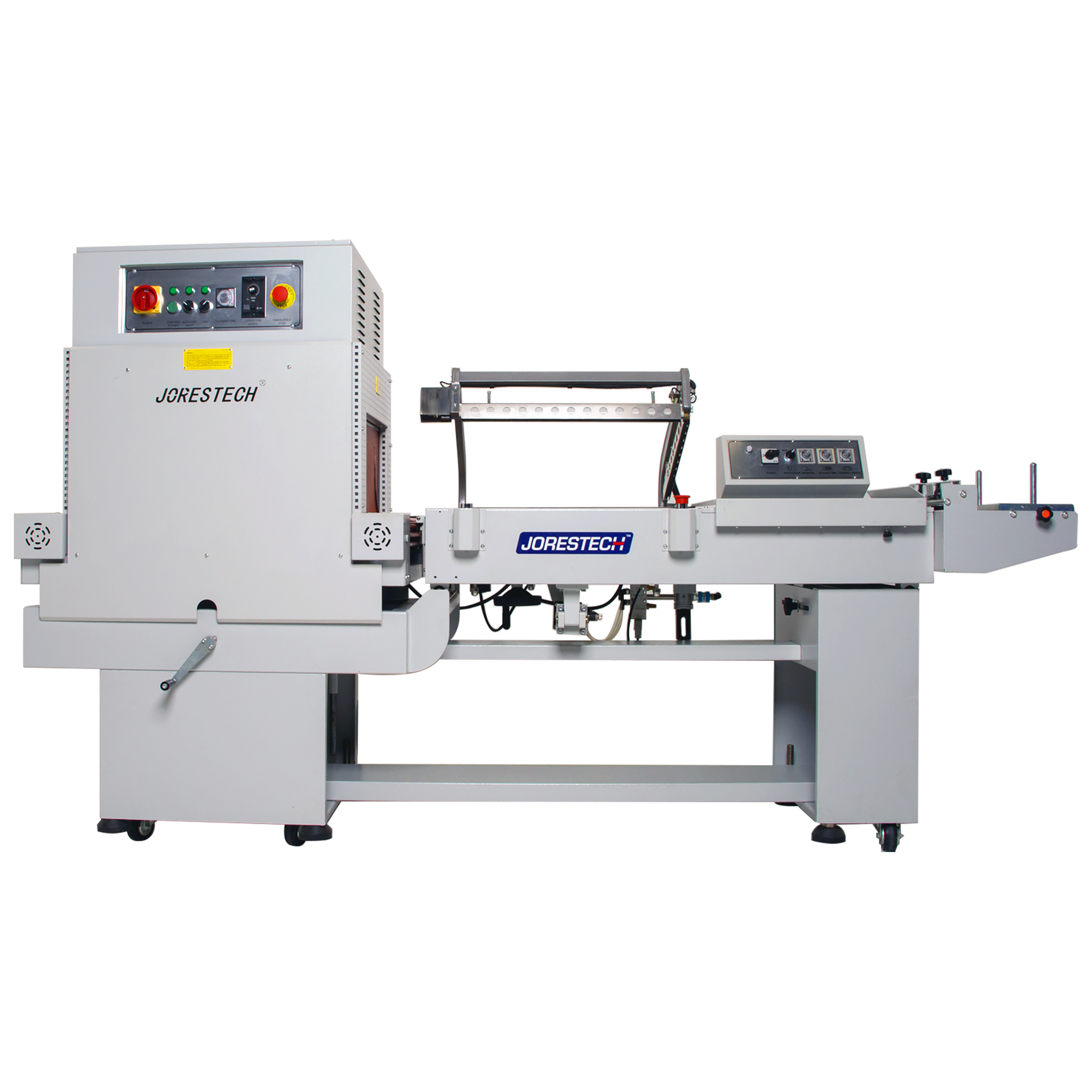 Jores Technologies Semi-Automatic Shrink Wrapping System with Pneumatic L Bar Sealer