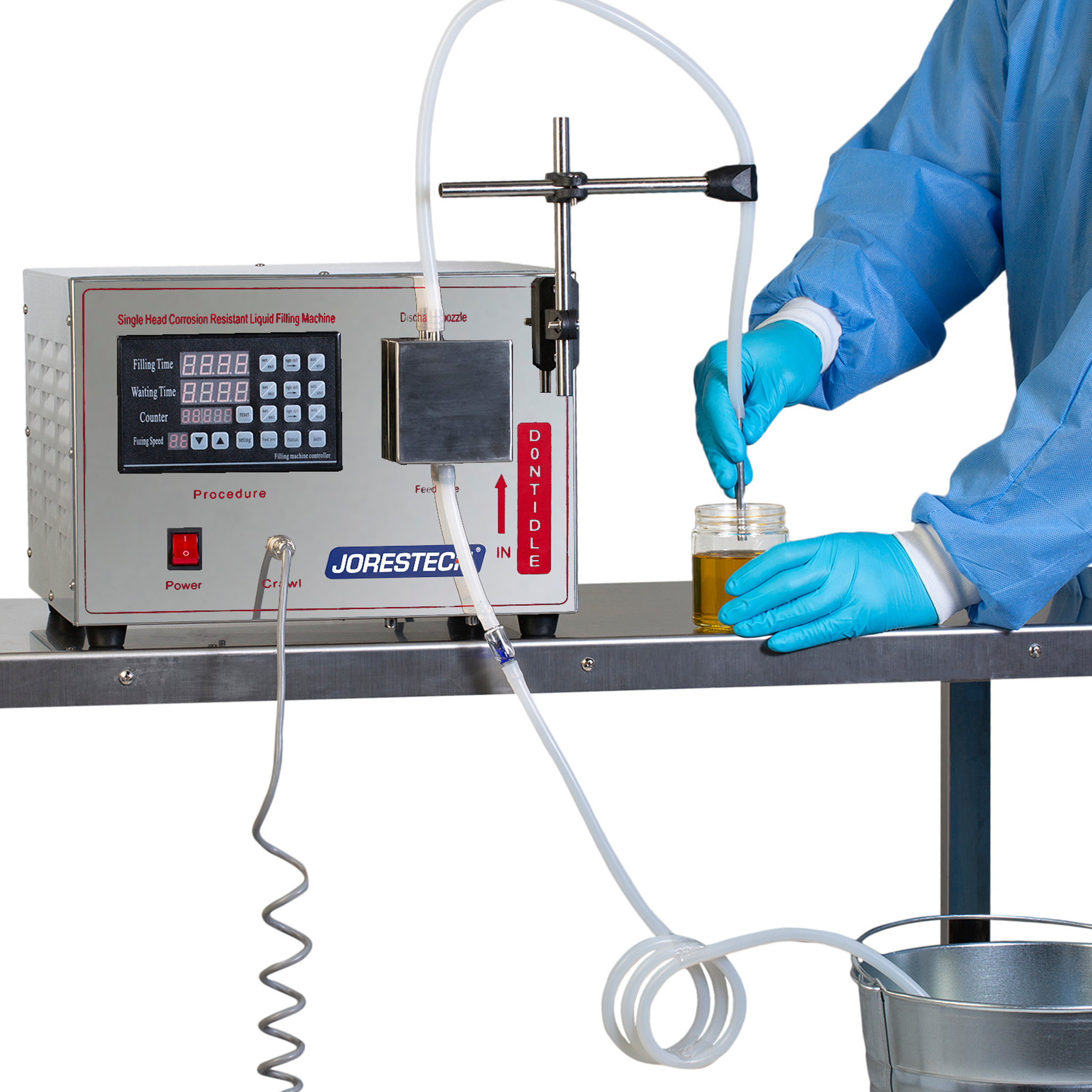 Jores Technologies Semi-Automatic Low Viscosity Liquid Filler with Magnetic Rotary Pump