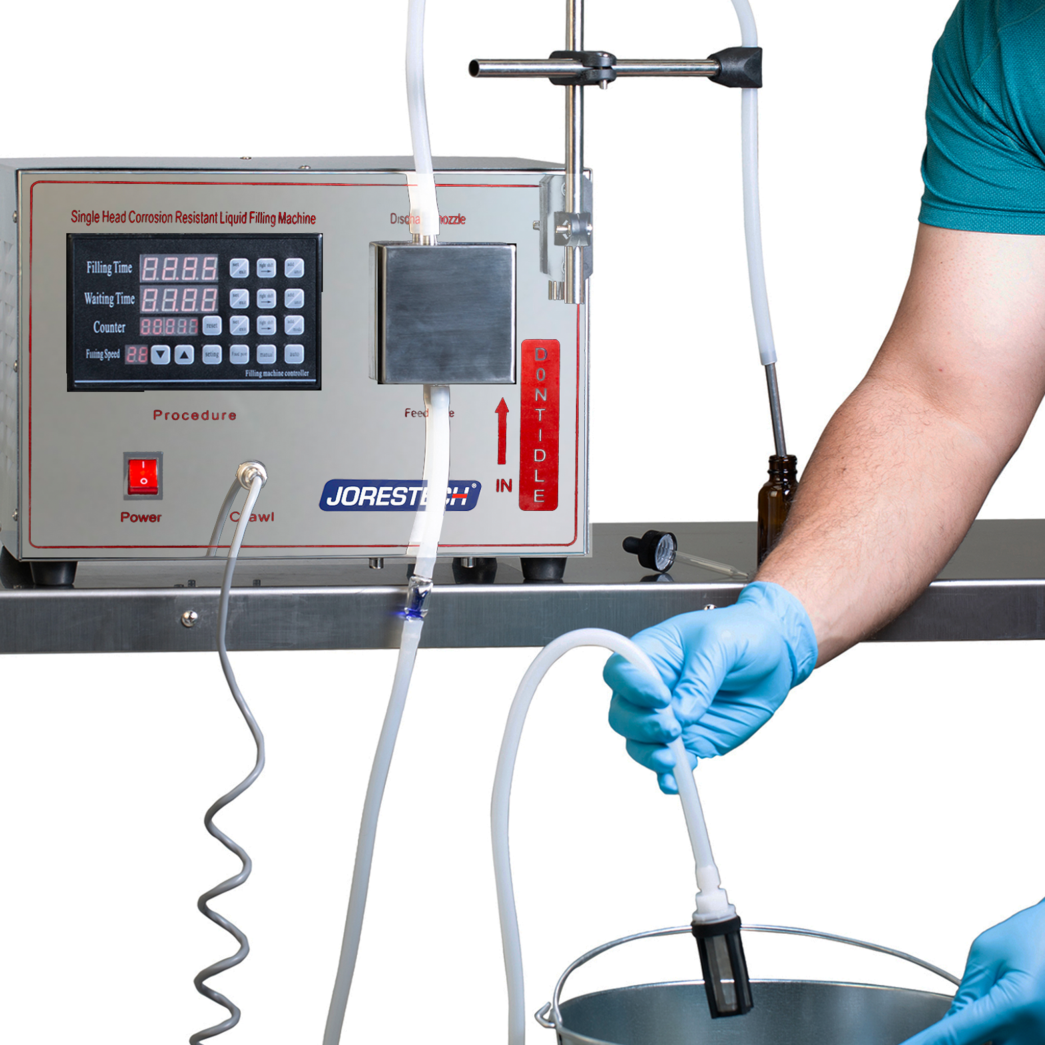 Jores Technologies Semi-Automatic Low Viscosity Liquid Filler with Magnetic Rotary Pump