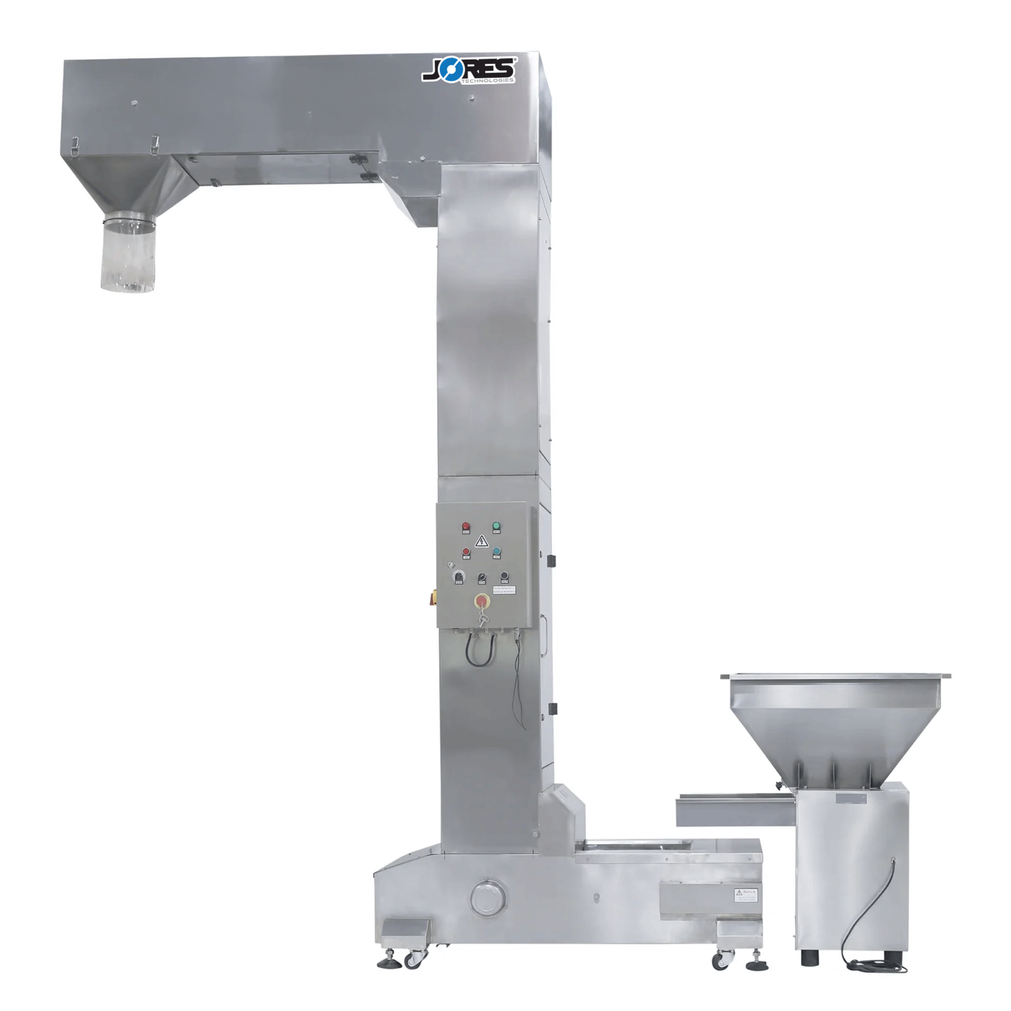 Jores Technologies Stainless Steel Motorized Bucket Elevator