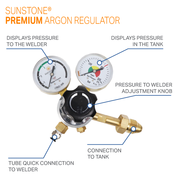 Sunstone Welders Premium Argon Gas Regulator
