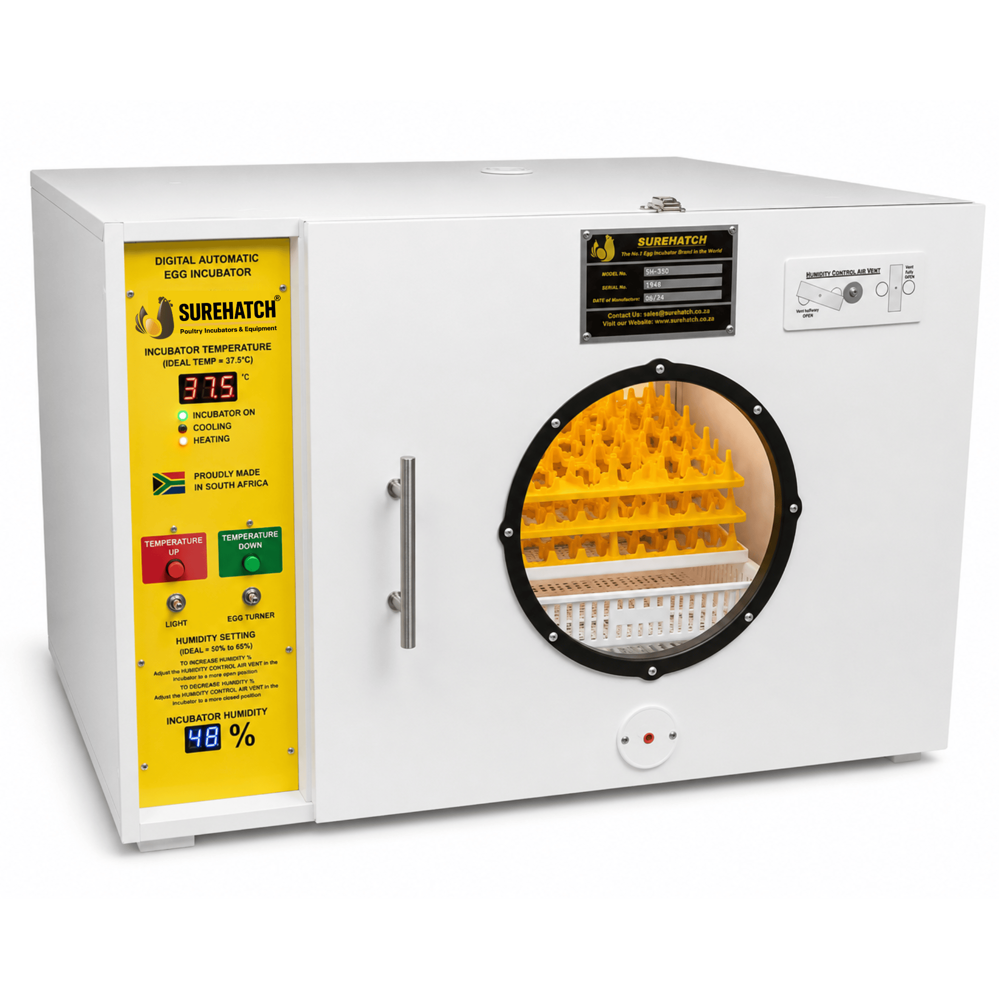 370 Egg Homesteader Incubator - Surehatch Auto Digital Egg Incubator