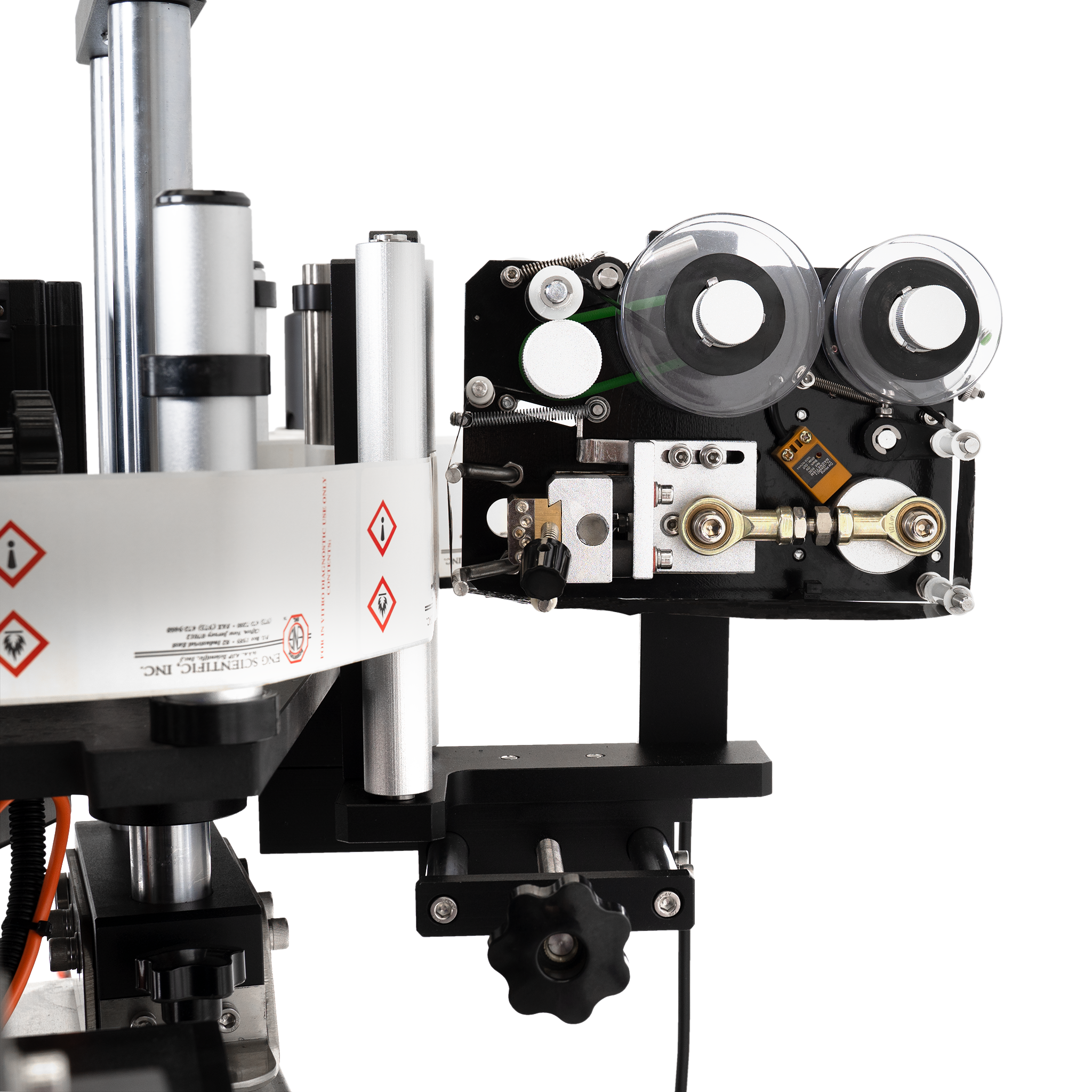 Jores Technologies Table Top Automatic Label Applicator with Coder for Round Containers