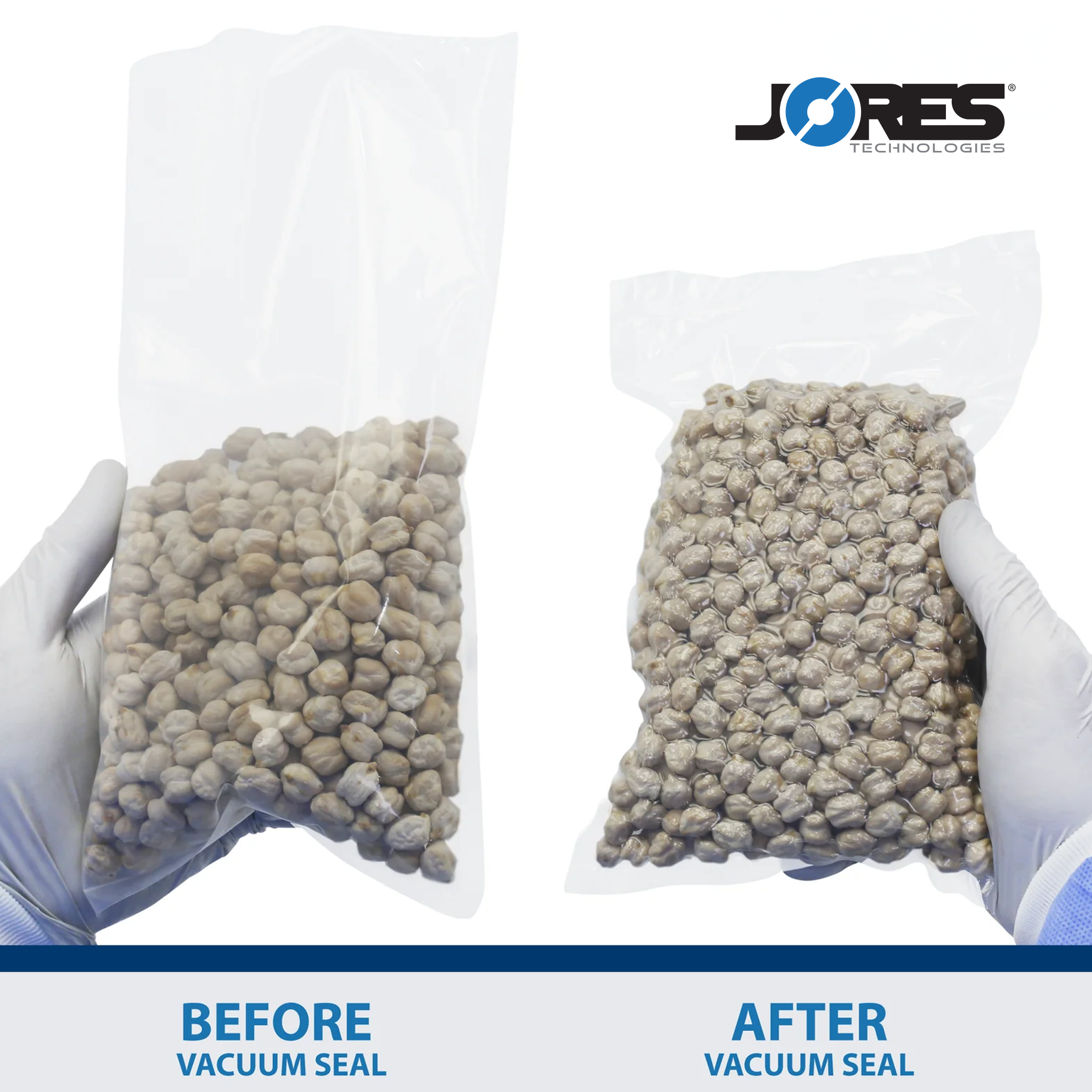 Jores Technologies Tabletop Commercial Single Chamber Vacuum Sealer with 18.5” Seal Bar