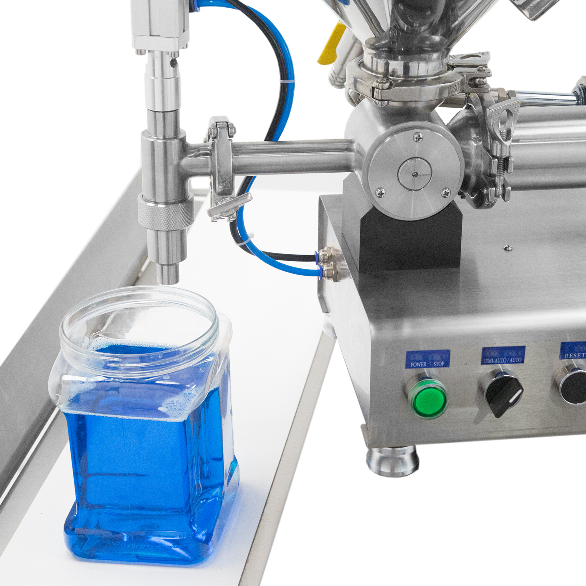 Jores Technologies Tabletop Paste Piston Filler with Heated Hopper - 316 SS – 1000ml