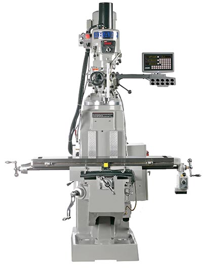 Sharp Industries 10" x 50" Table Premium Vertical Knee Mill with 3 Axis DRO - TMV-K