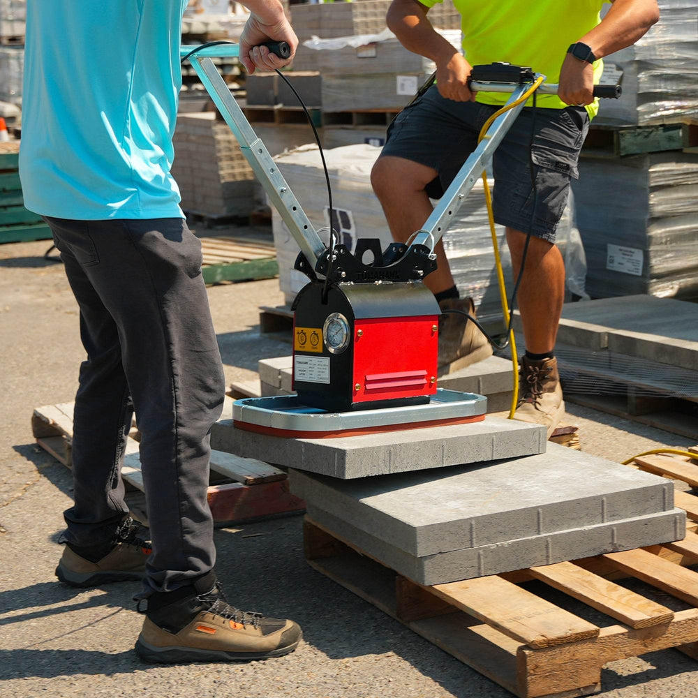Tomahawk 440 lb Electric Paver Slab Vacuum Lifter 1200W for Hardscaping, Concrete, and Stone Placement - Machine Horizon