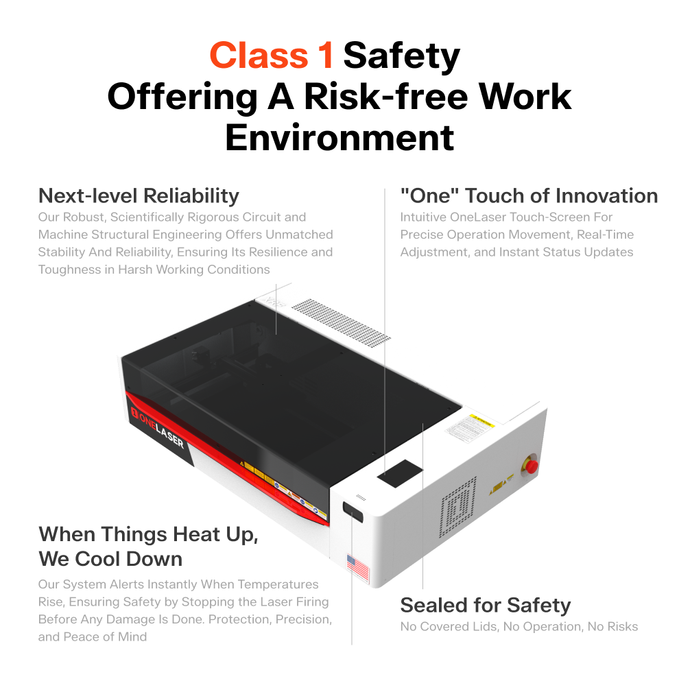 OneLaser XT™ Performance Desktop Laser Engraver (55W Glass)