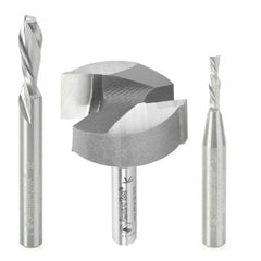 Axiom 3-Pc Carbide CNC Router Bit Starter Set, 1/4 in Shank ABS201