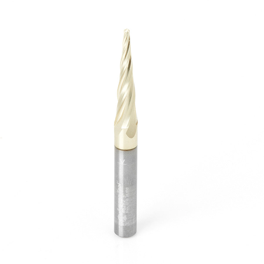 Axiom 2-Pc 3D Carving & Relief CNC Bit Set, ZrN Coated, 1/4 in Shank ABS203
