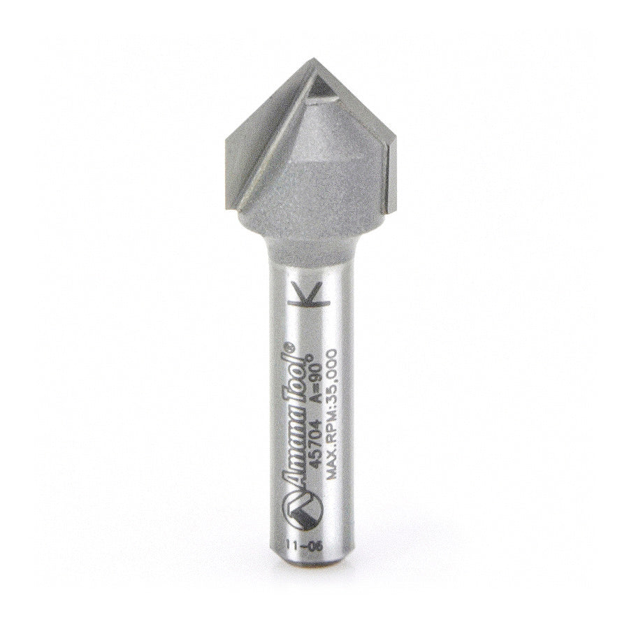Axiom 2-Pc CNC Signmaking Router Bit Set, 1/4 in Shank (V-Groove & Liner) ABS205