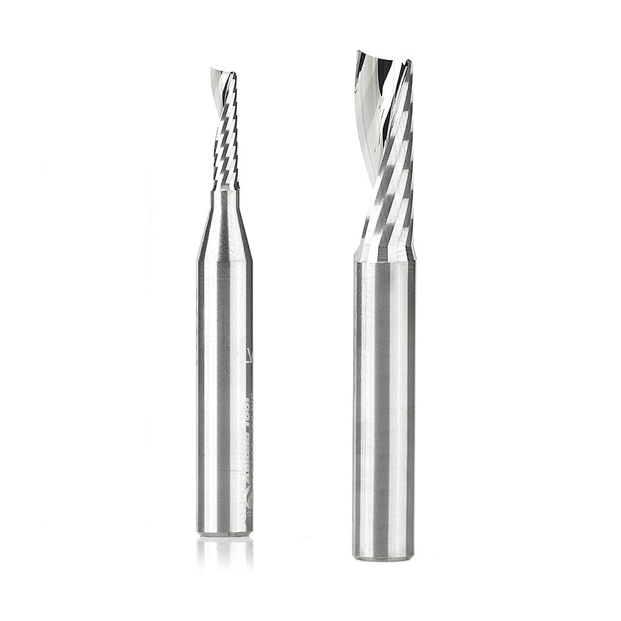 Axiom 2-Pc Solid Carbide O-Flute CNC Bit Set for Plastics & Acrylic, 1/4 in Shank ABS309