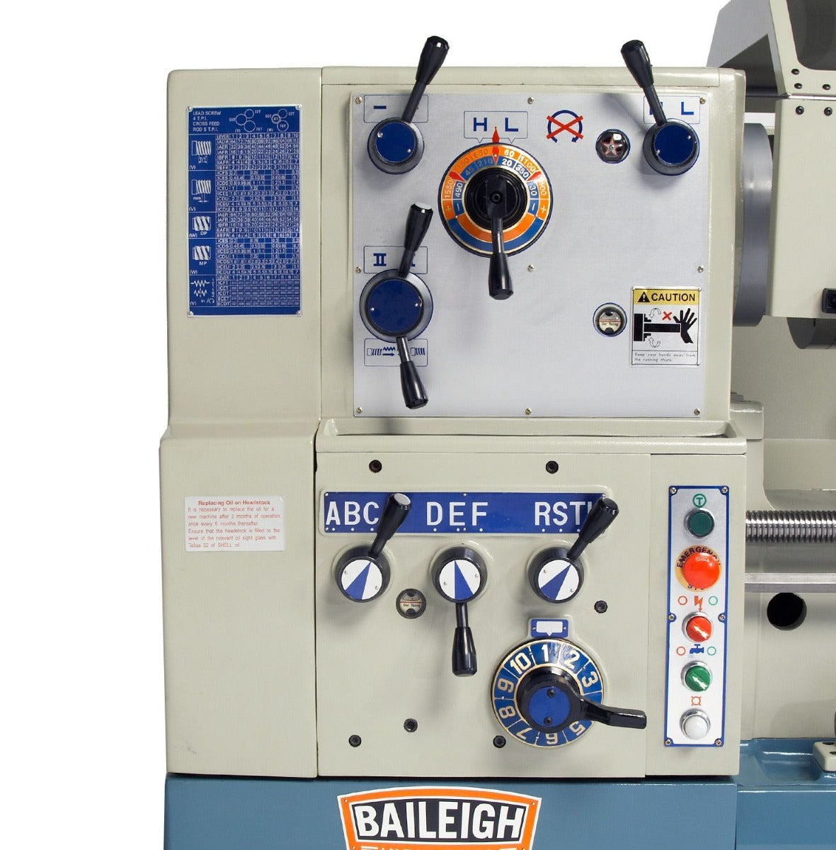 Baileigh 20" x 80" Precision Geared Head Metal Lathe 15HP 220V 3Ph PL-2080 BA9-1006176