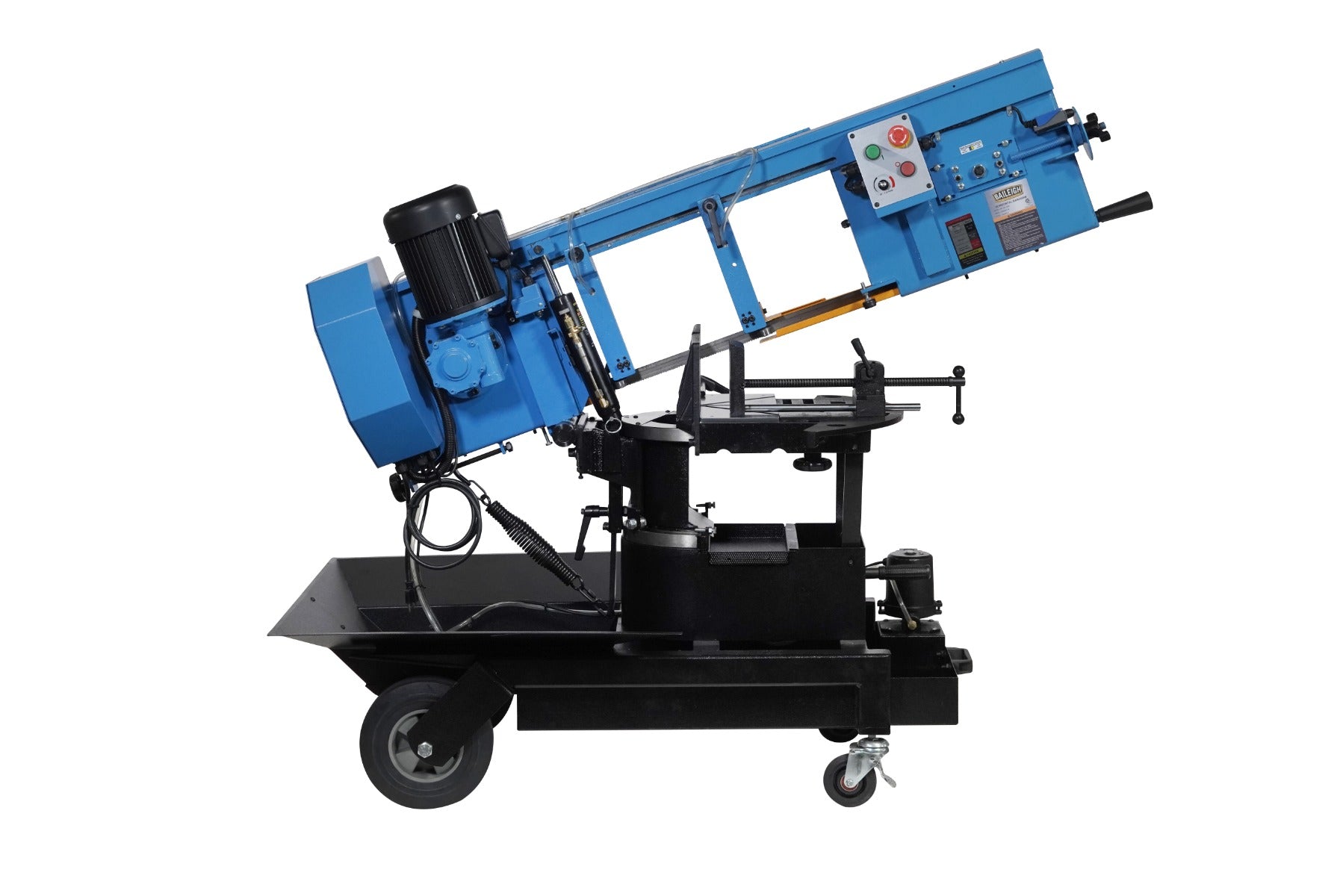 Baileigh BS-10VS 10" Variable Speed Dual Mitering Horizontal Vertical Portable Band Saw with Coolant 1HP, 115V, Single Phase 1232696