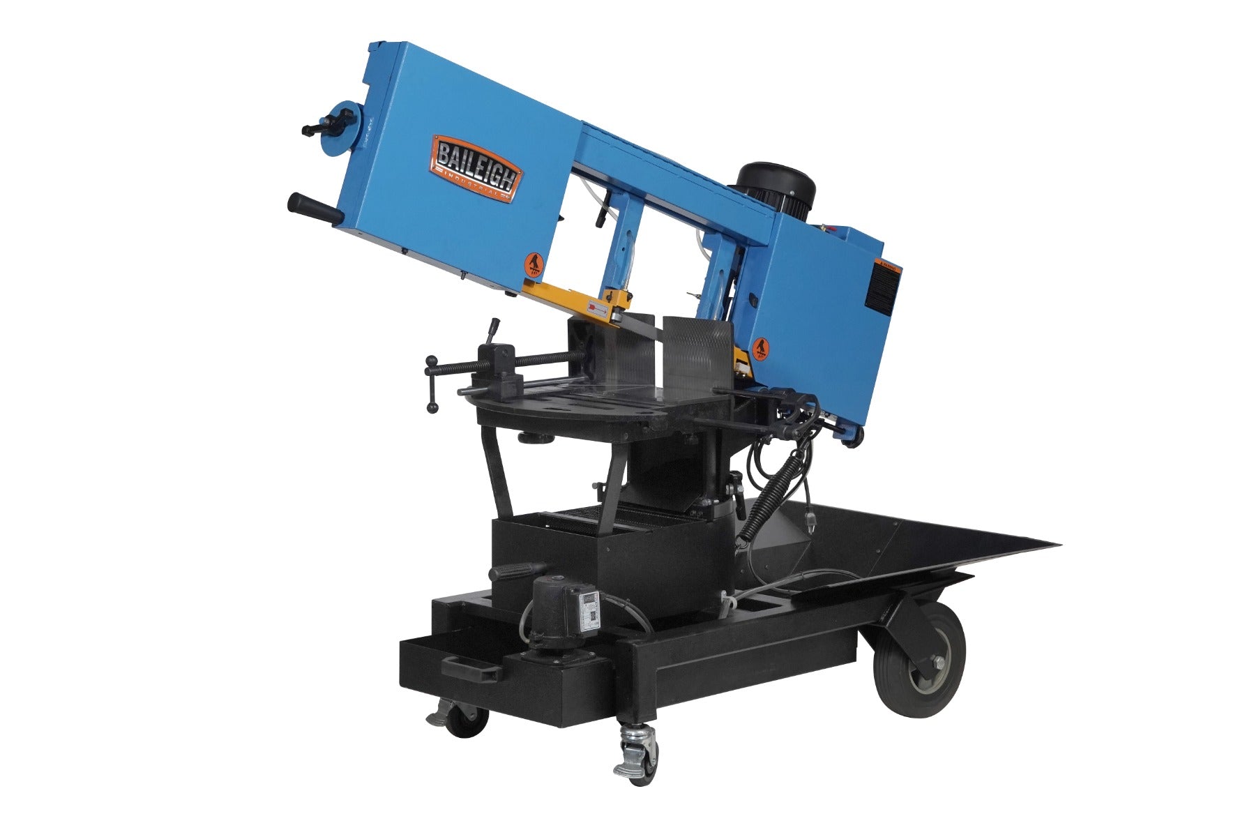 Baileigh BS-10VS 10" Variable Speed Dual Mitering Horizontal Vertical Portable Band Saw with Coolant 1HP, 115V, Single Phase 1232696