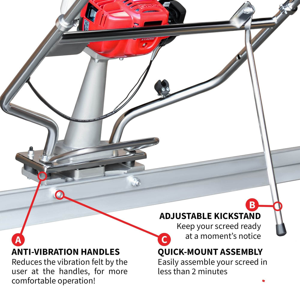 Tomahawk PRO Series Honda Concrete Power Screed Dual Magnesium Blade Bundle (Choose 2 Boards) - Machine Horizon