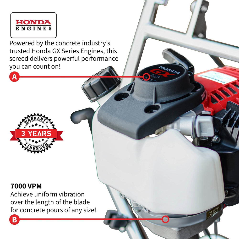 Tomahawk PRO Series Honda Concrete Power Screed Dual Magnesium Blade Bundle (Choose 2 Boards) - Machine Horizon