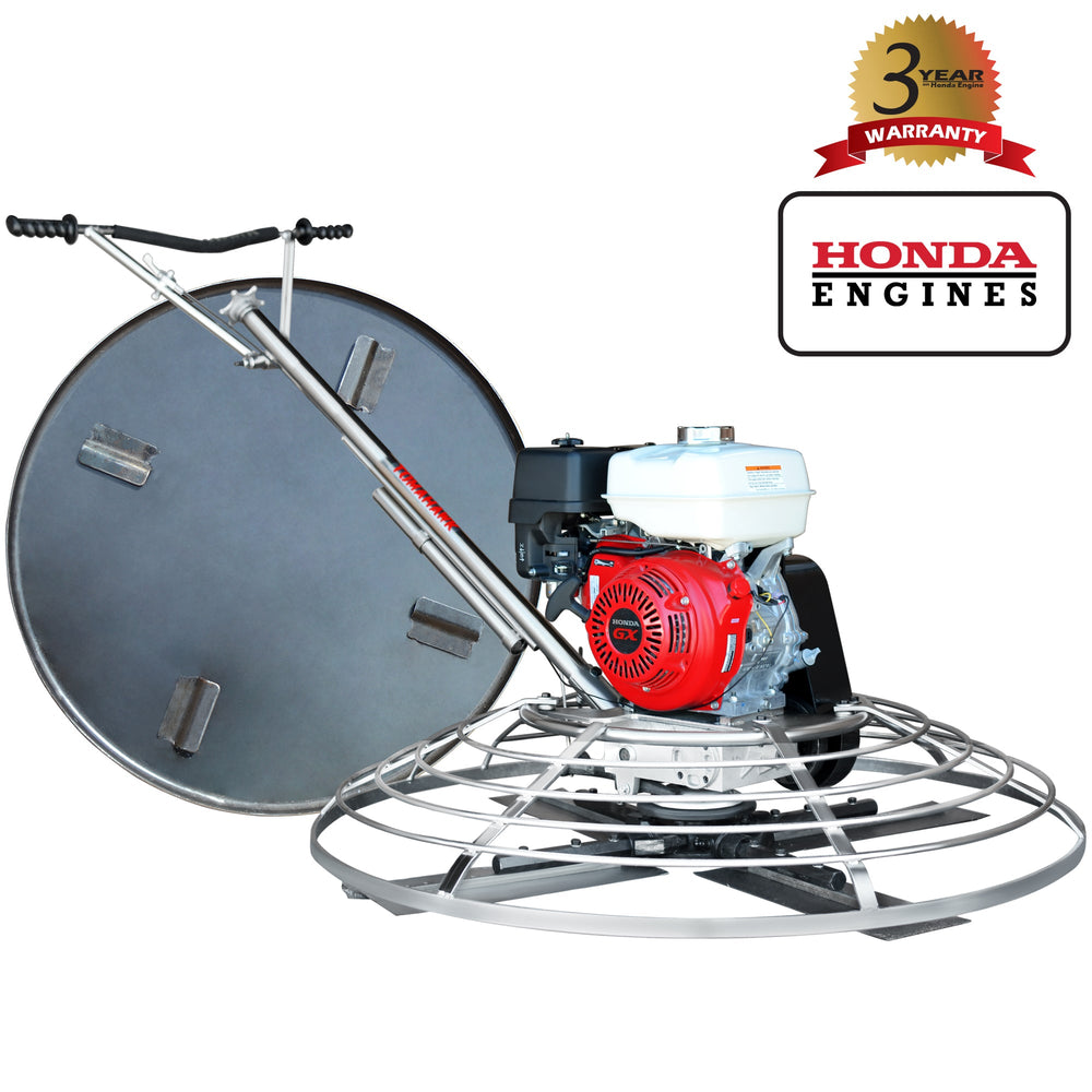 Tomahawk 36" Concrete Power Trowel 5.5HP Honda with Float Pan Cement Finishing Tool - Machine Horizon