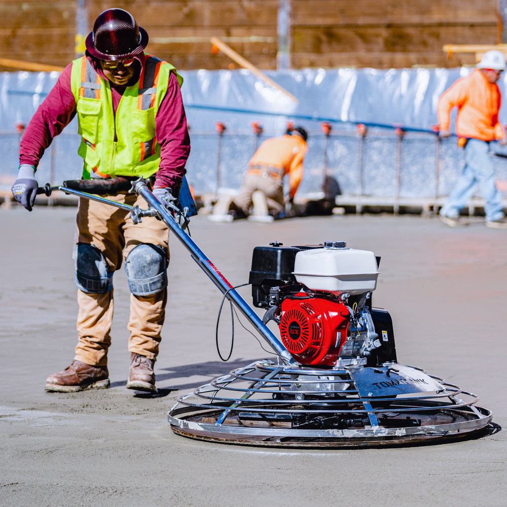 Tomahawk 46" Concrete Power Trowel 13HP Honda with Float Pan Cement Finishing Tool - Machine Horizon