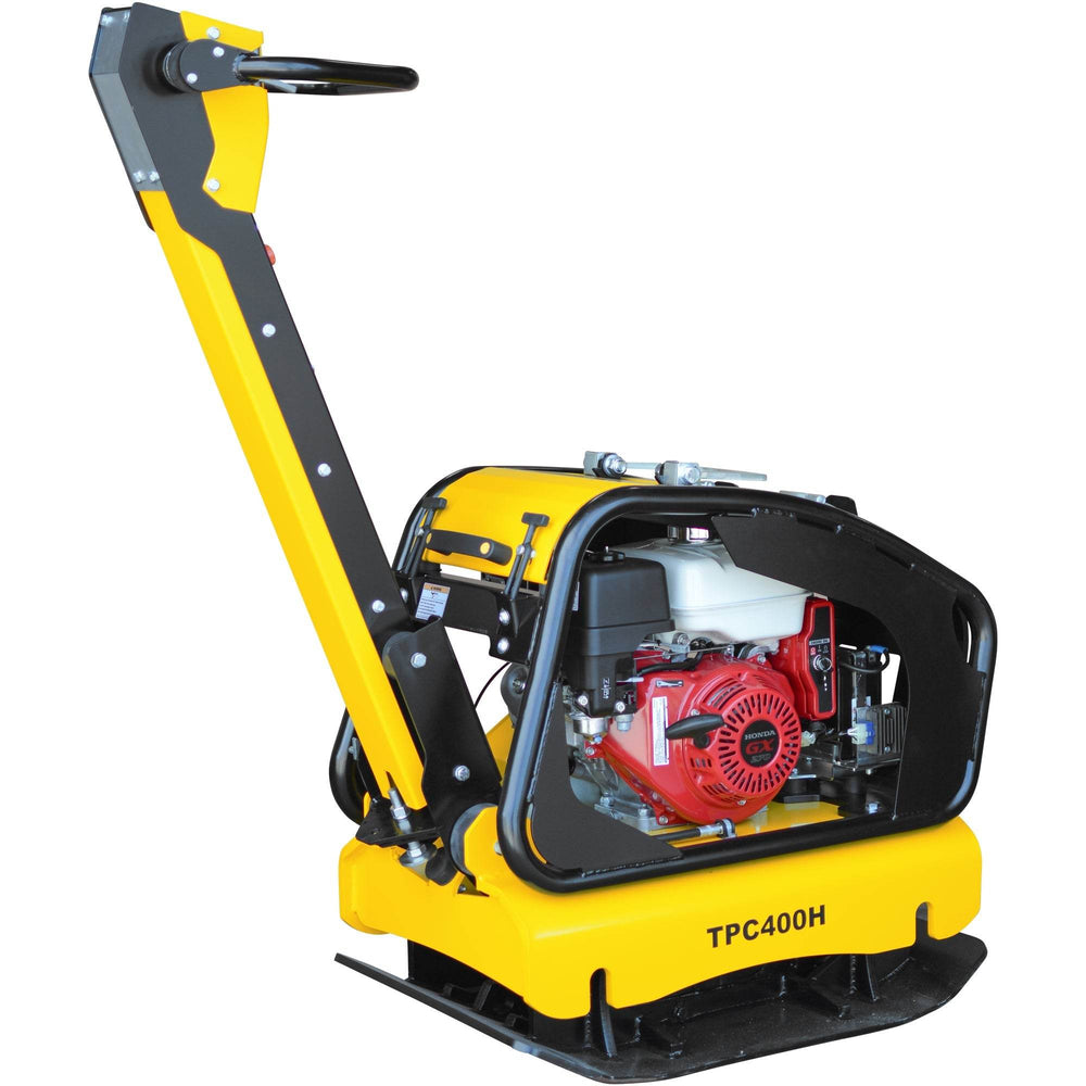 Tomahawk 9HP Reverse Plate Compactor Honda GX270 Electric Start 11,690 lbs/ft² for Granular Cohesive Soil Compaction - Machine Horizon